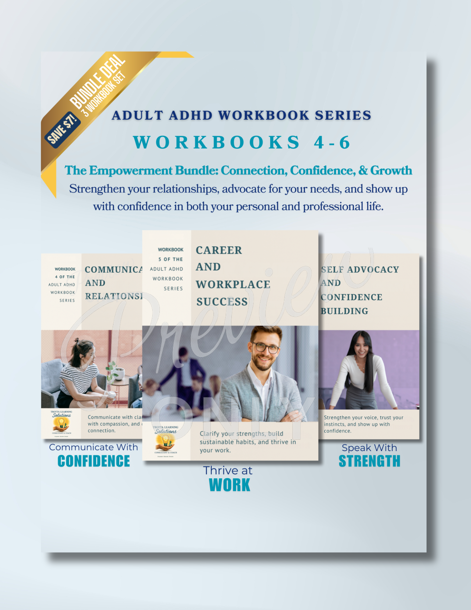 The Empowerment Bundle: Connection, Confidence, & Growth (Includes Workbooks 4–6)