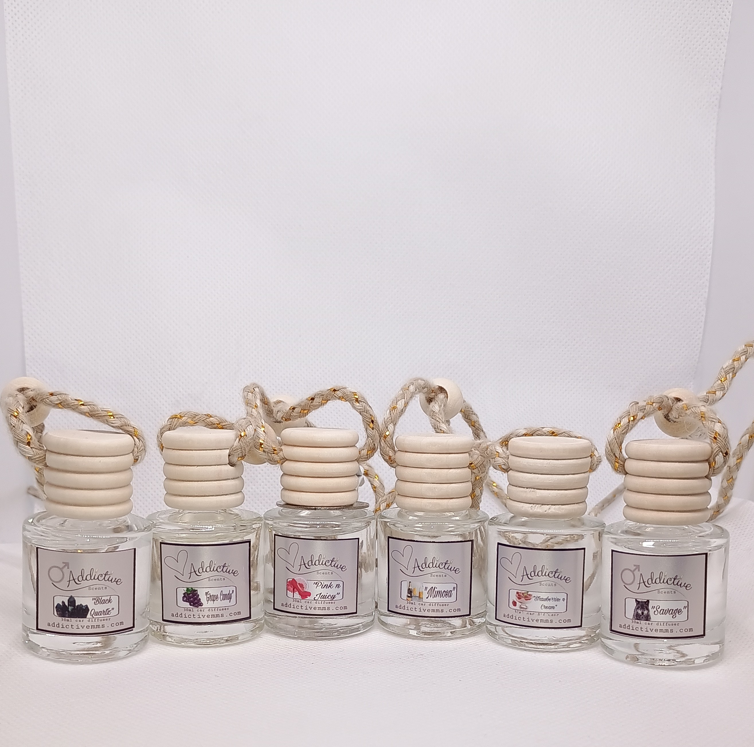 Addictive Scents Car Freshener Diffusers / vent clip attachments Pack of 6