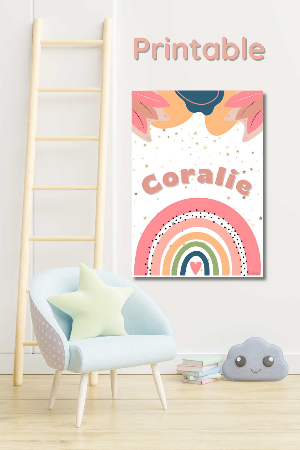Affiche décorative enfant Arc-en-ciel