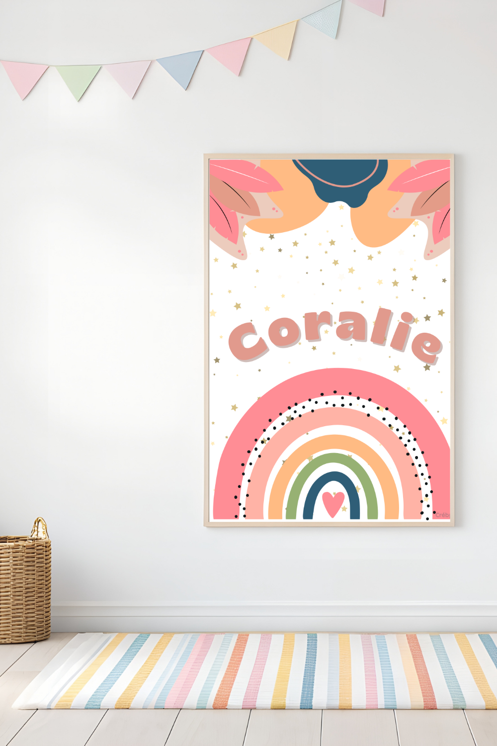 Affiche décorative enfant Arc-en-ciel