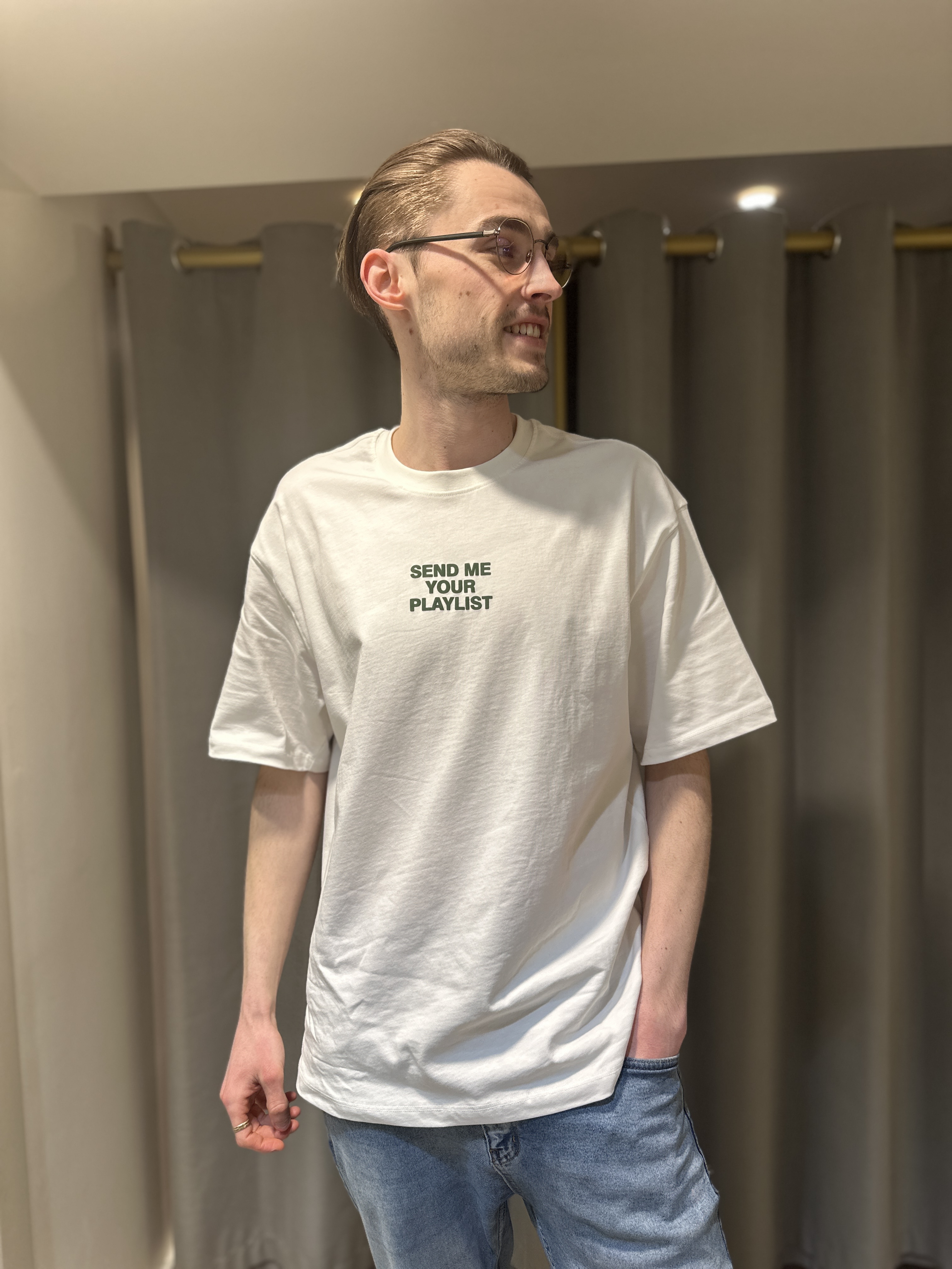 T-Shirt FEED YOUR SOUL Blanc/Vert Sapin