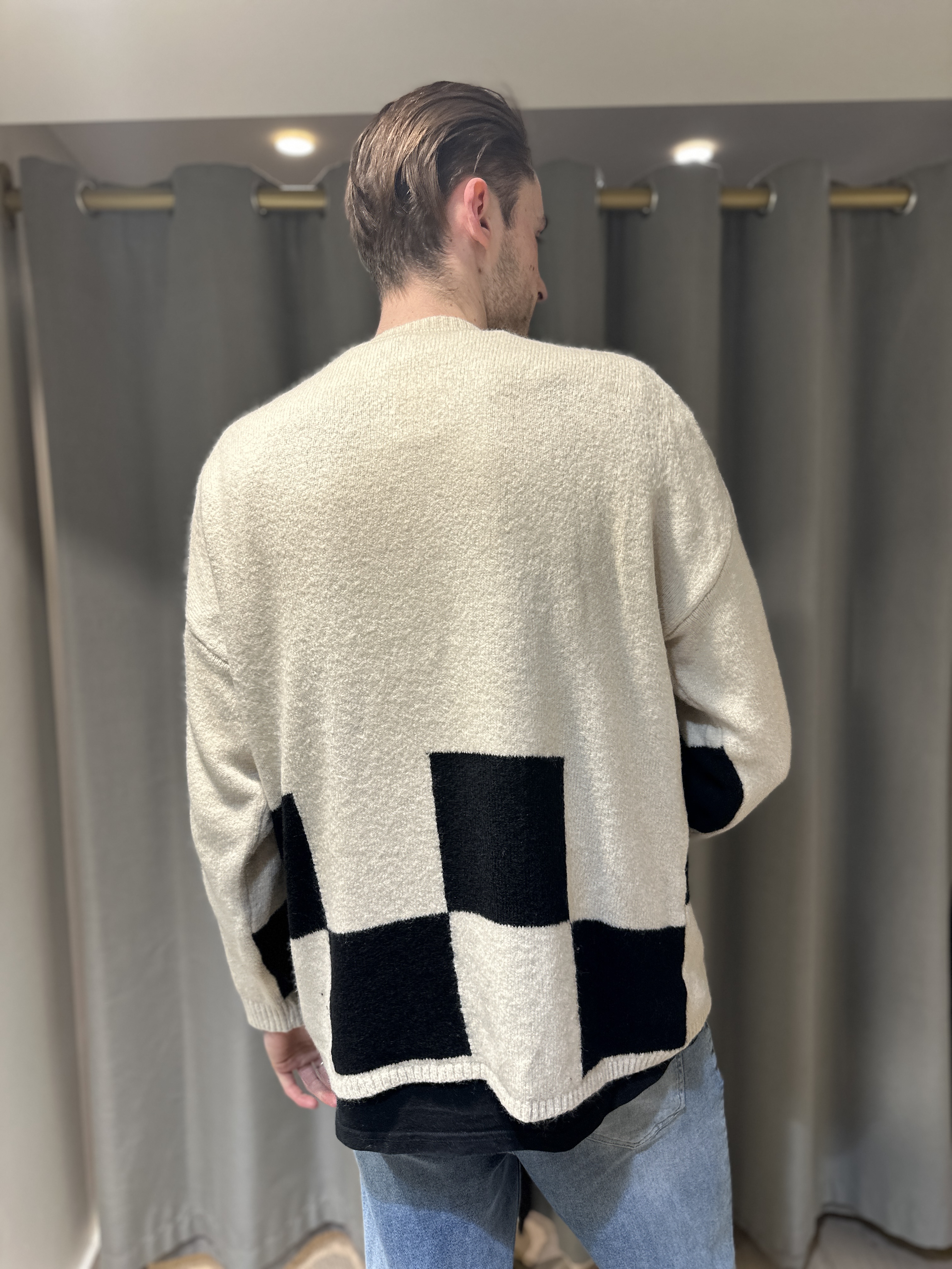Pull NATHAN Beige/Noir