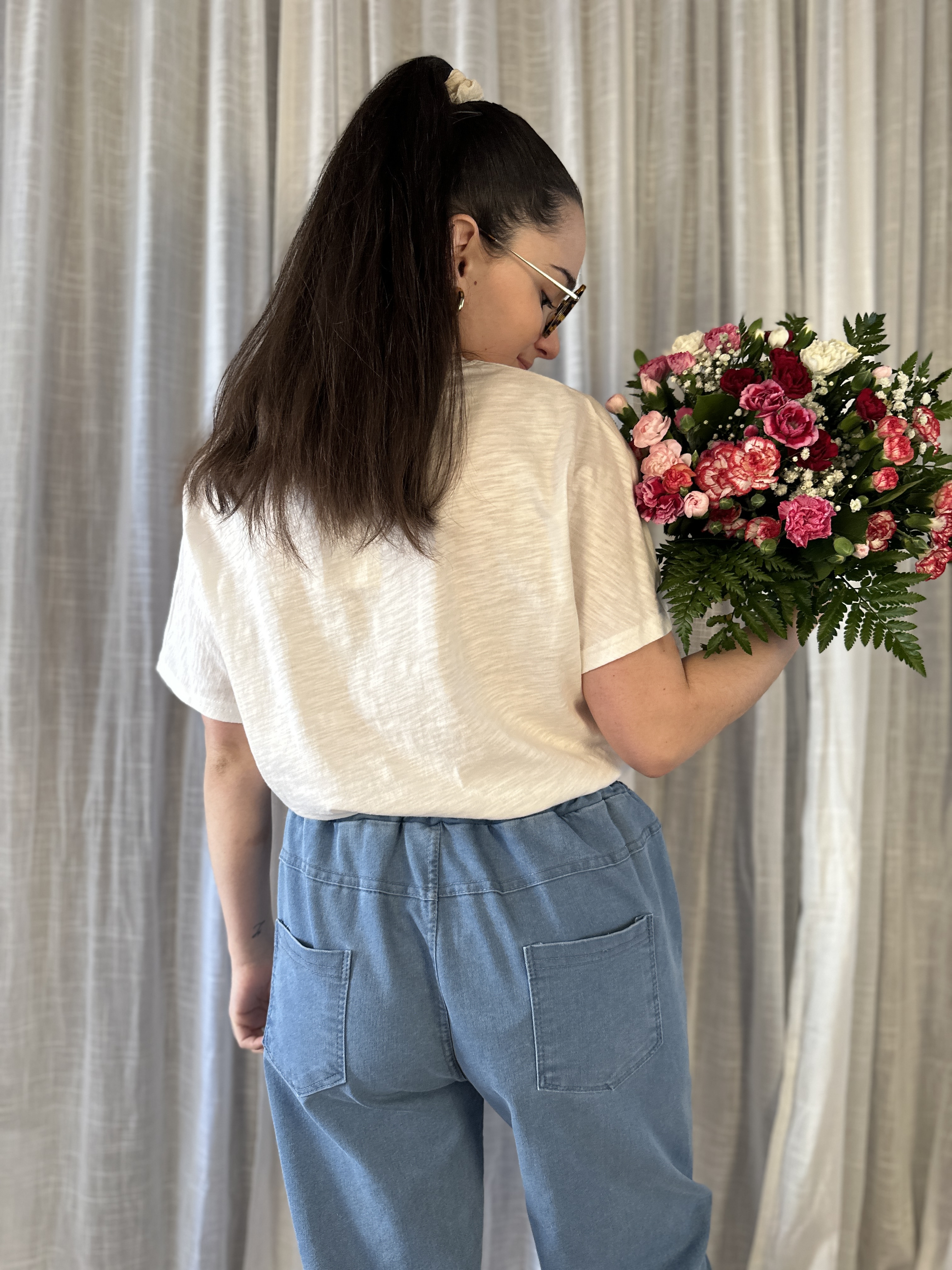 T-Shirt AMOUR Fuchsia/Blanc