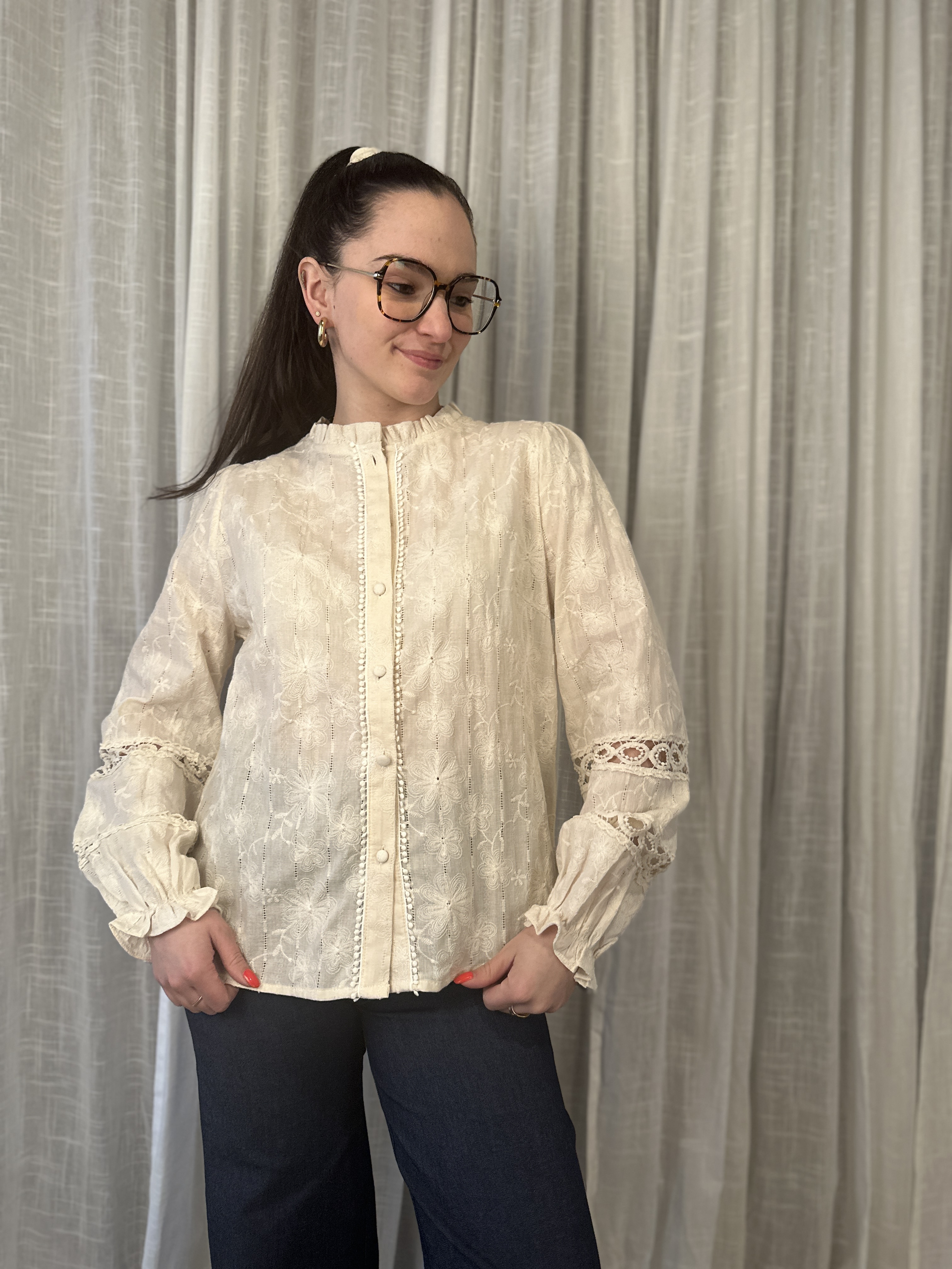 Chemise SHAY Brodée Écrue
