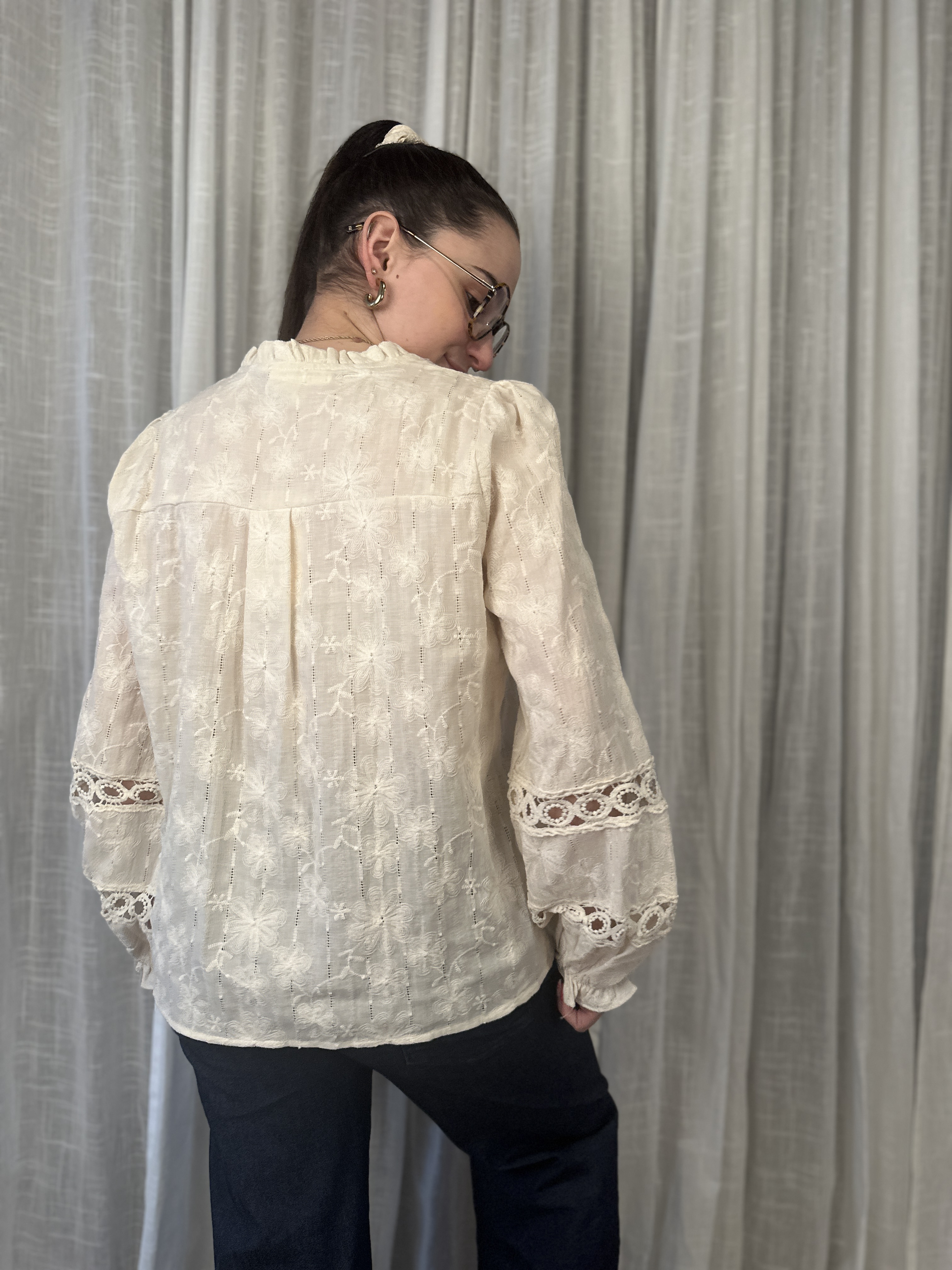 Chemise SHAY Brodée Écrue