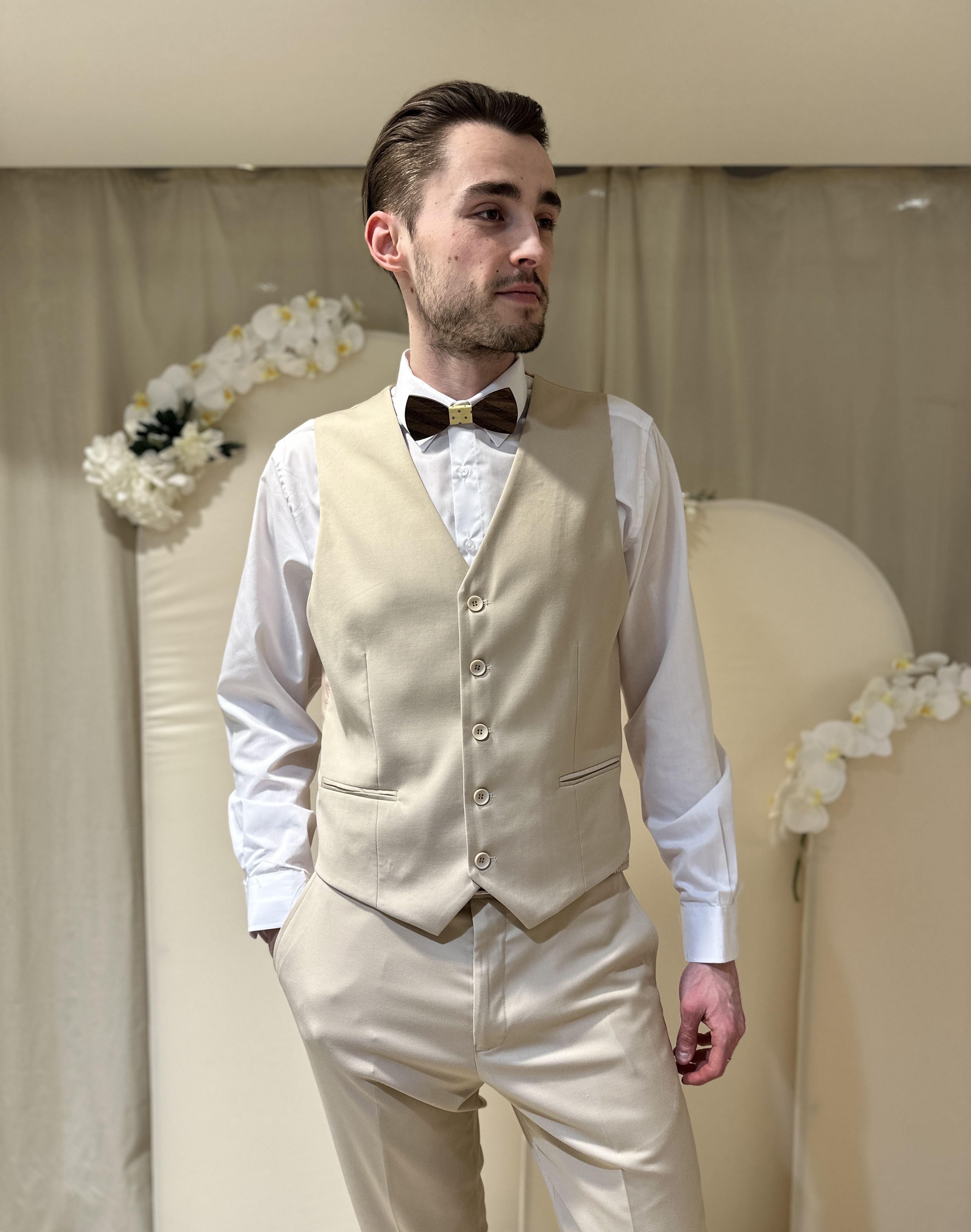 Gilet de costume Henri Beige