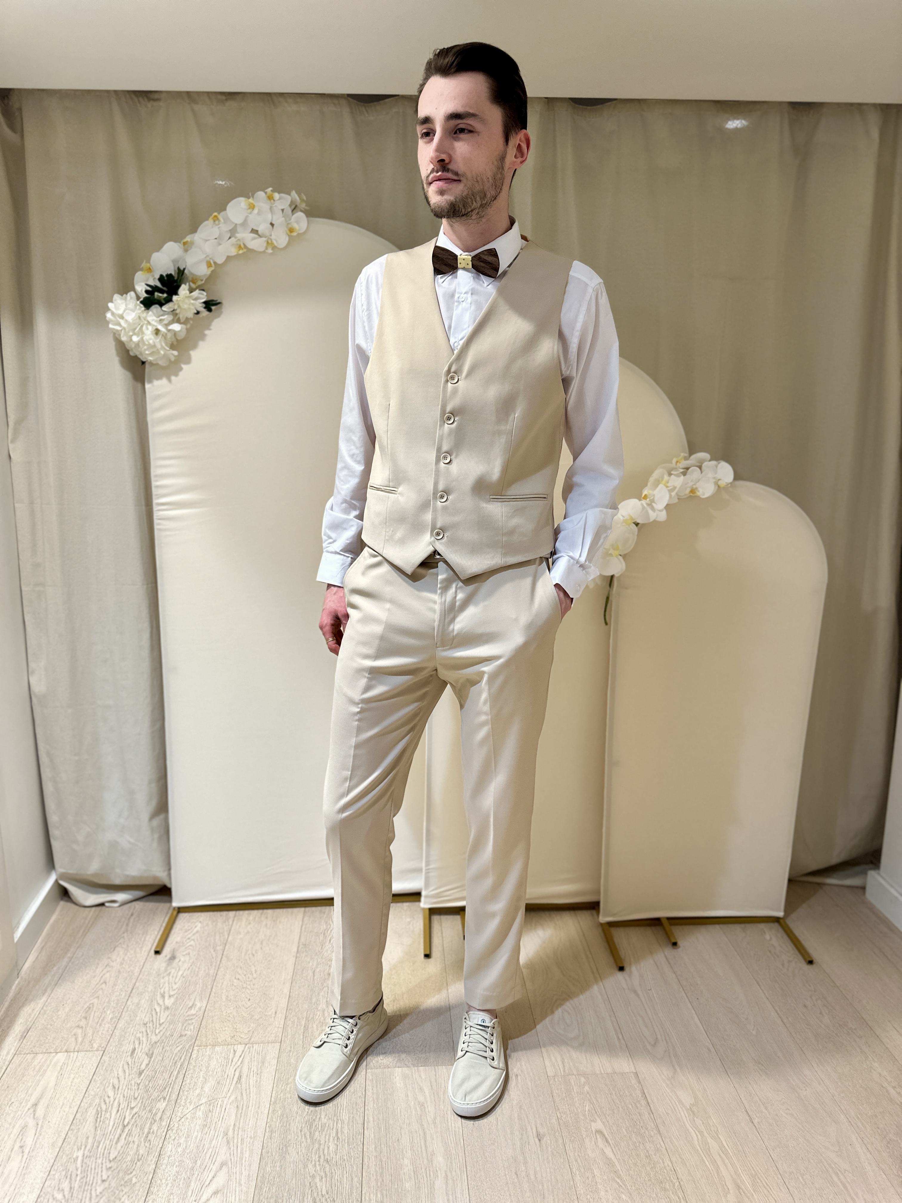 Gilet de costume Henri Beige