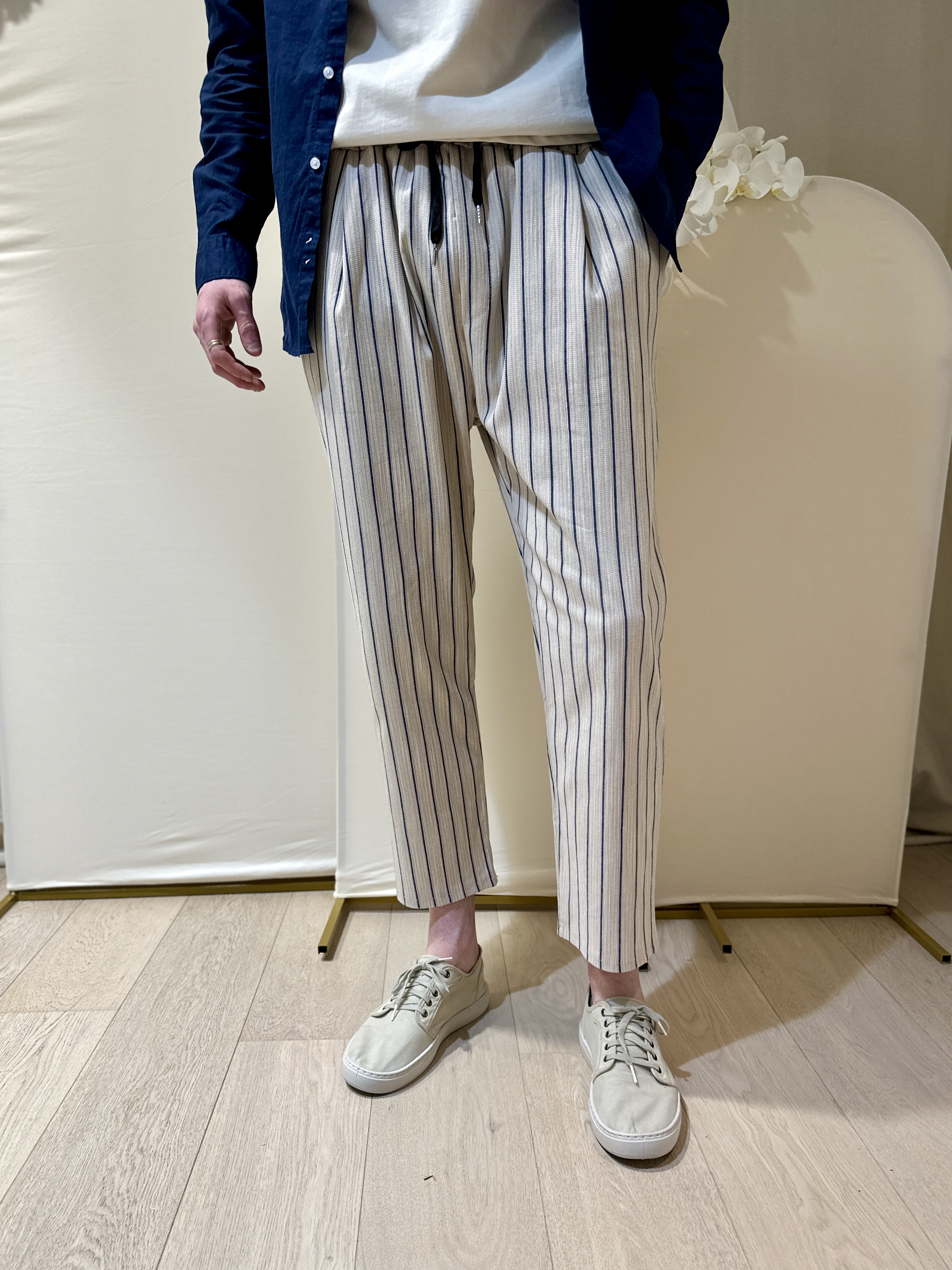 Pantalon NINO Beige/marine