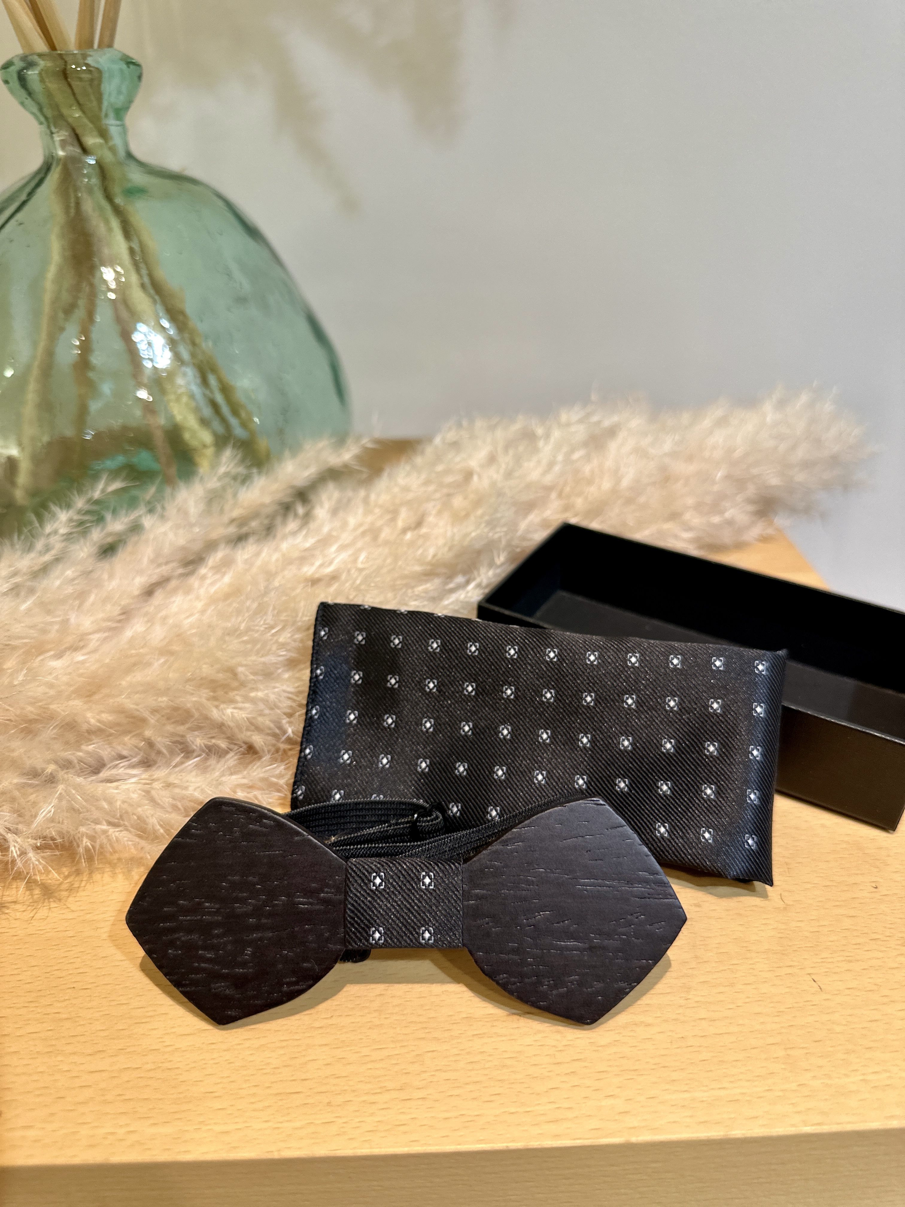 Noeud Papillon bois/marine