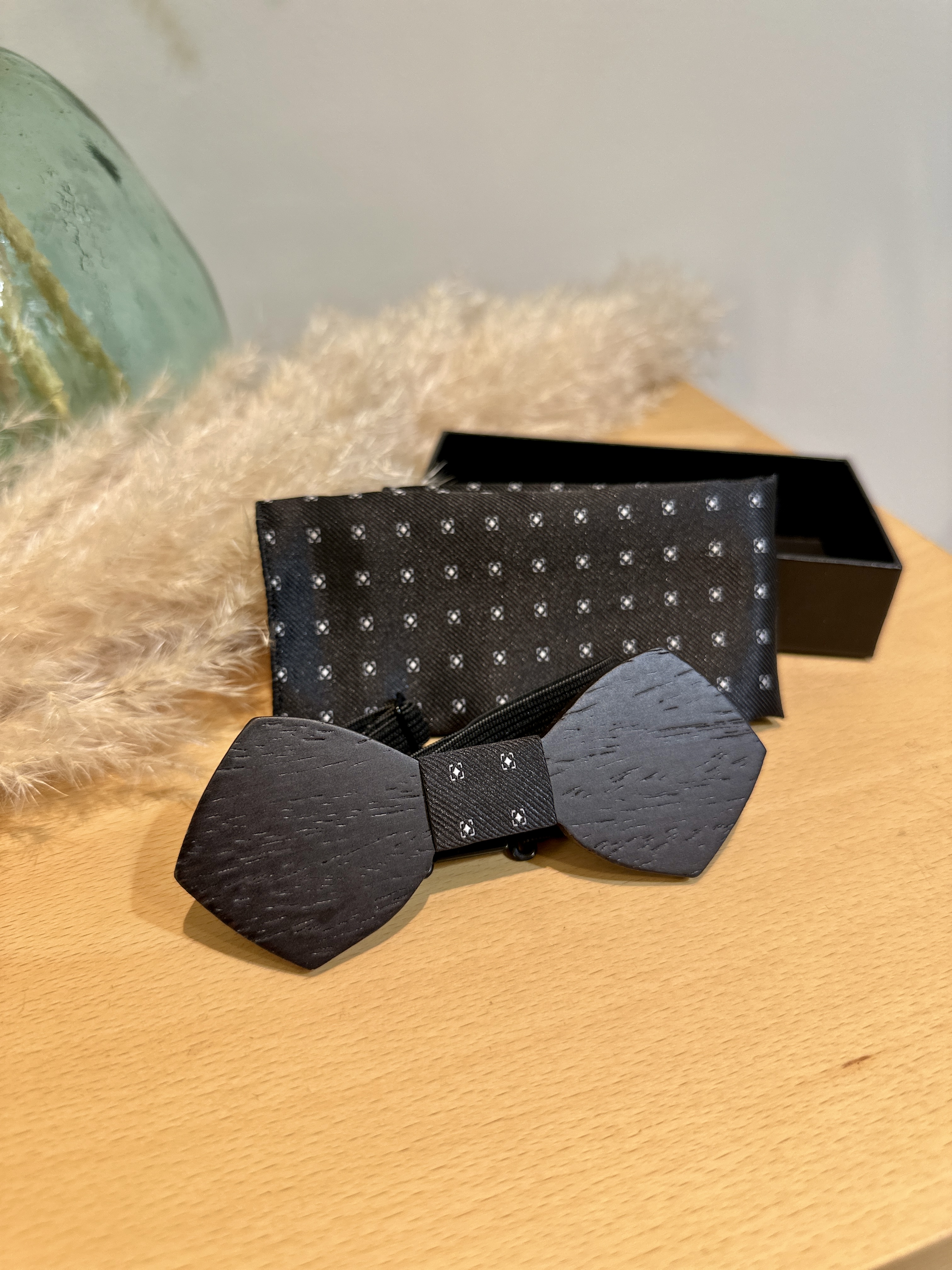 Noeud Papillon bois/marine