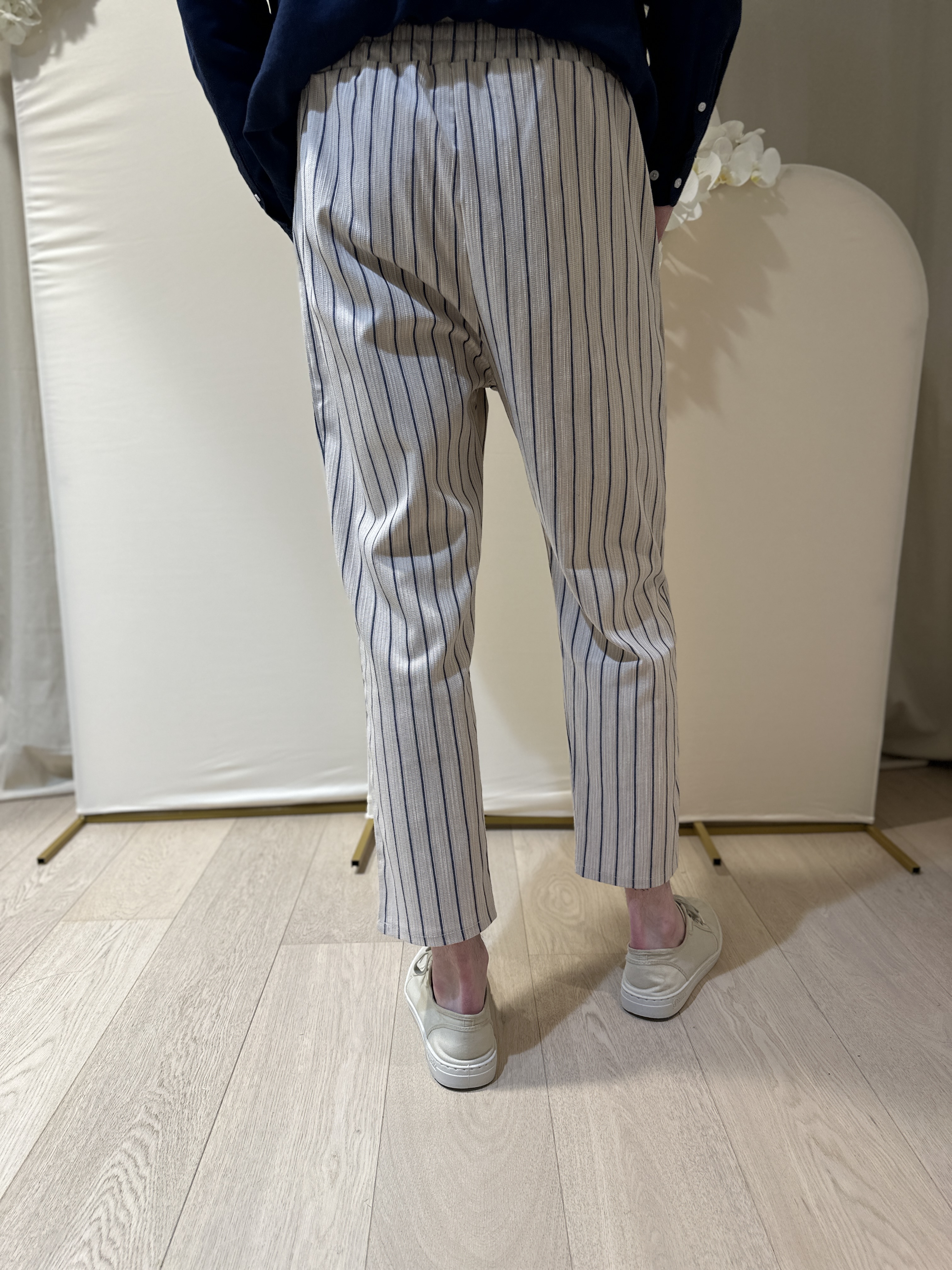 Pantalon NINO Beige/marine