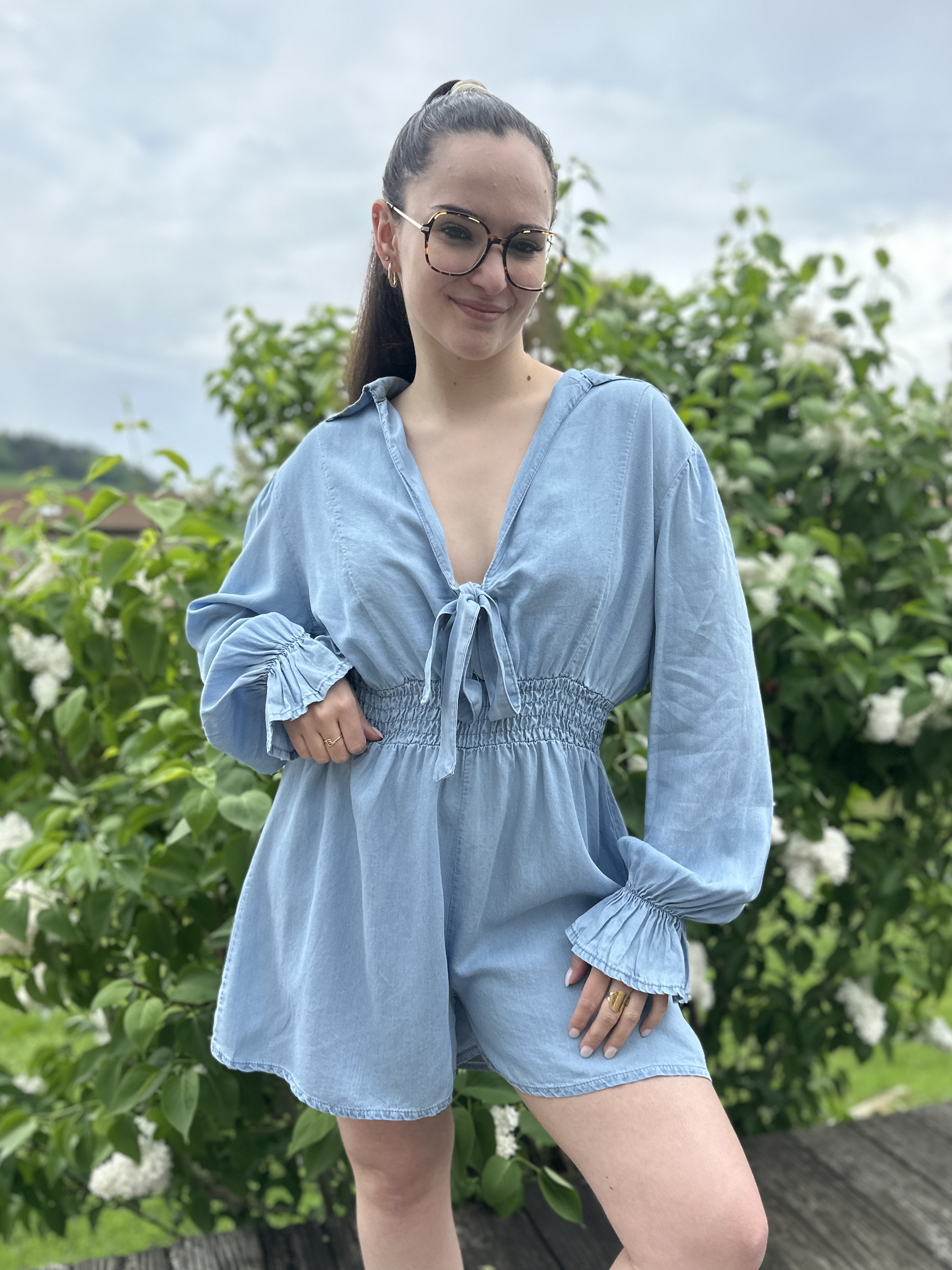 Combi-short NINA Bleu clair
