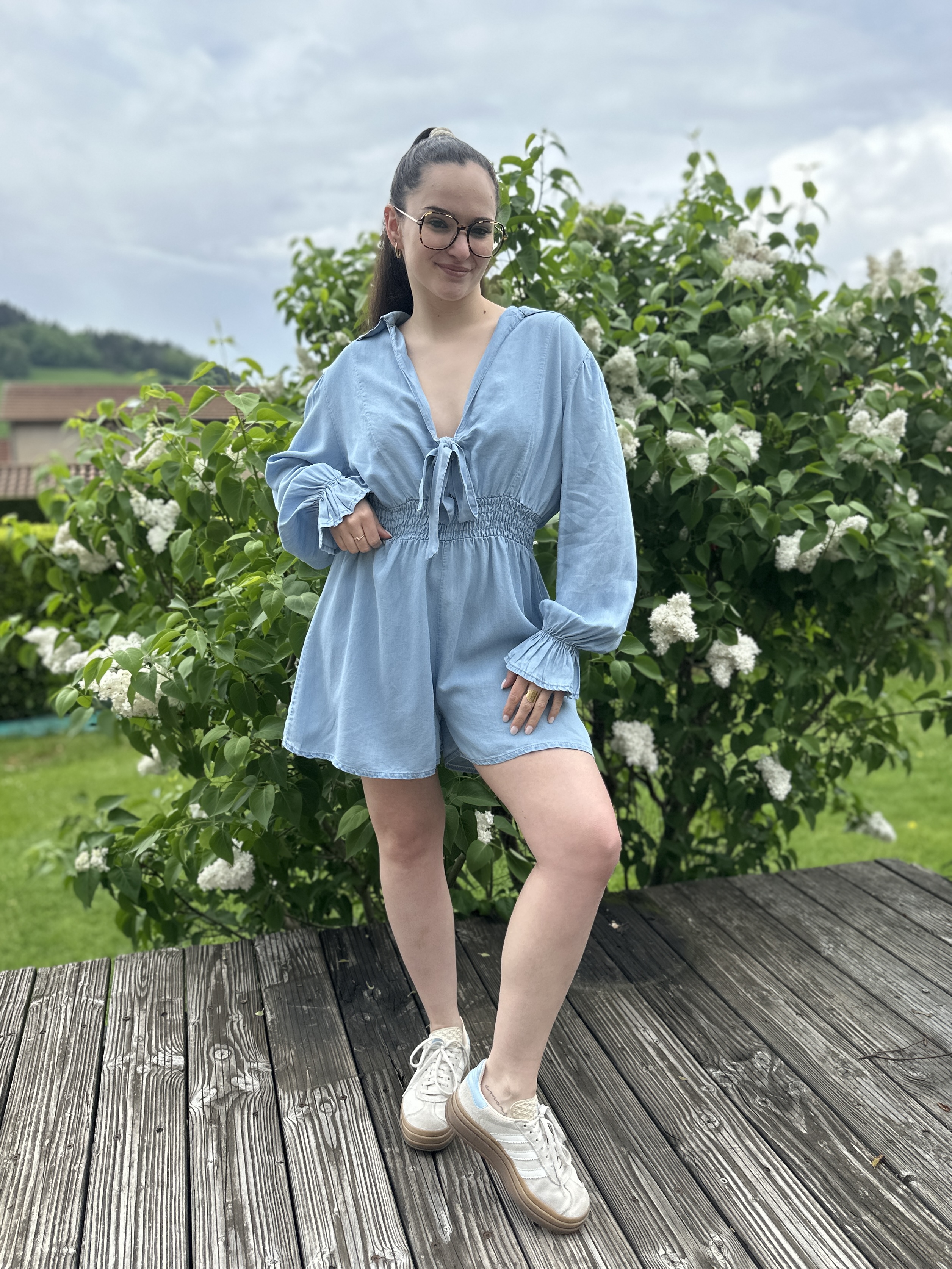 Combi-short NINA Bleu clair