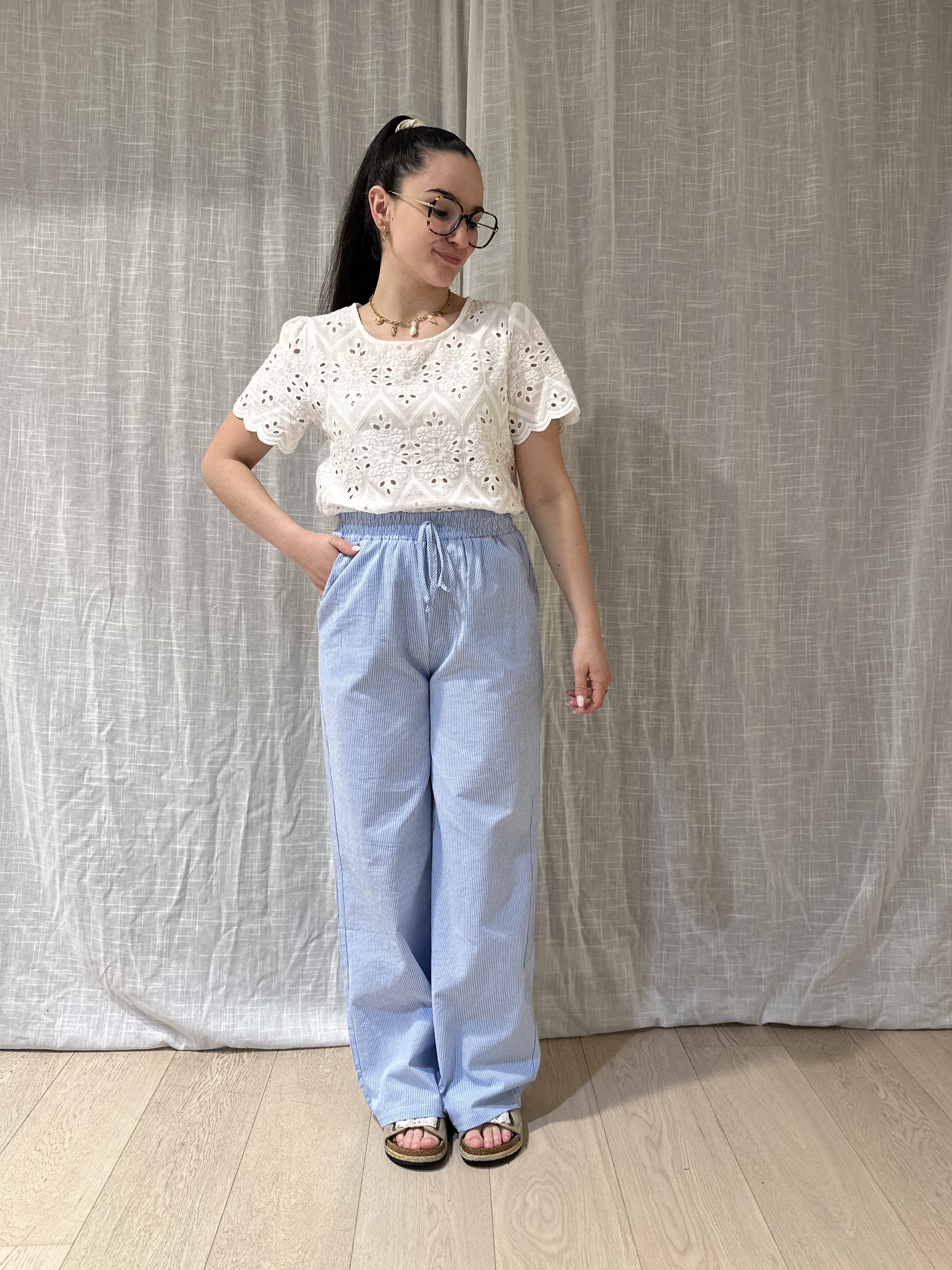 Pantalon ROMY Bleu Femme