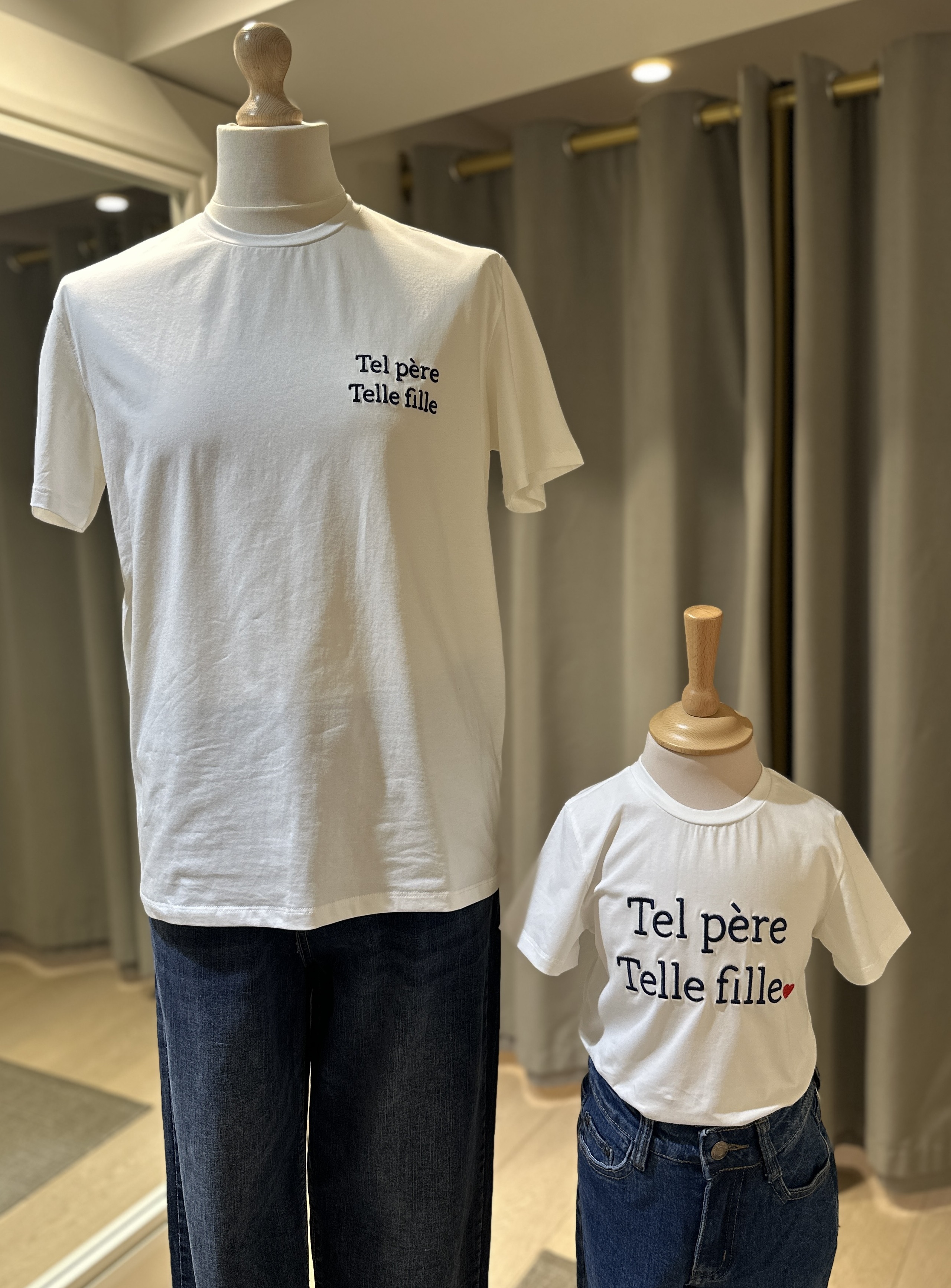 T-Shirt TEL PERE TELLE FILLE Blanc - Enfant 