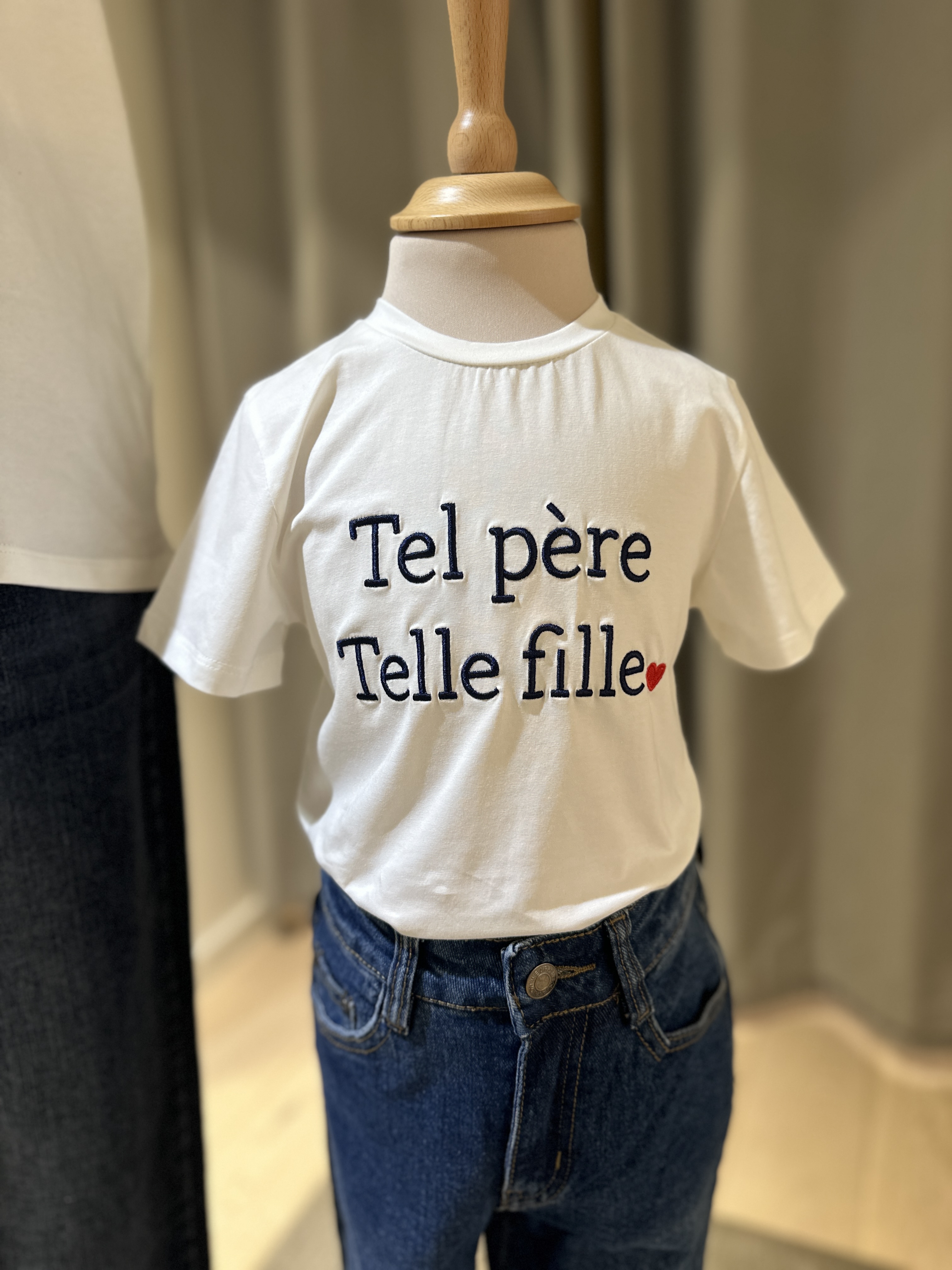 T-Shirt TEL PERE TELLE FILLE Blanc - Enfant 