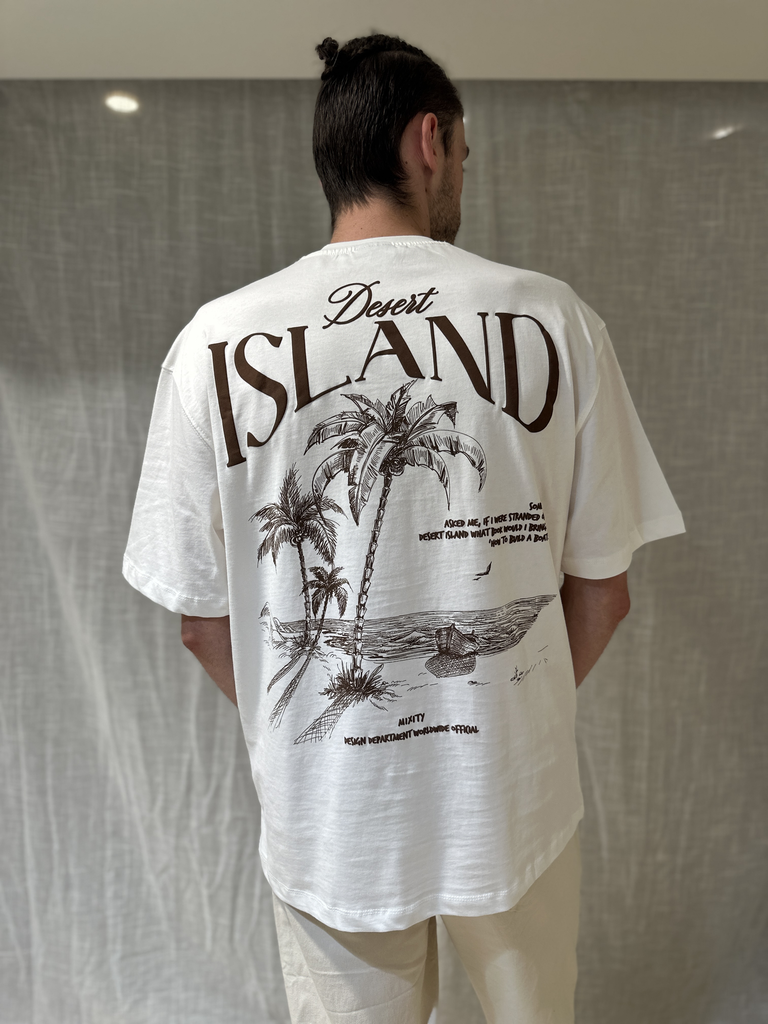 T-Shirt "DESERT ISLAND" Blanc