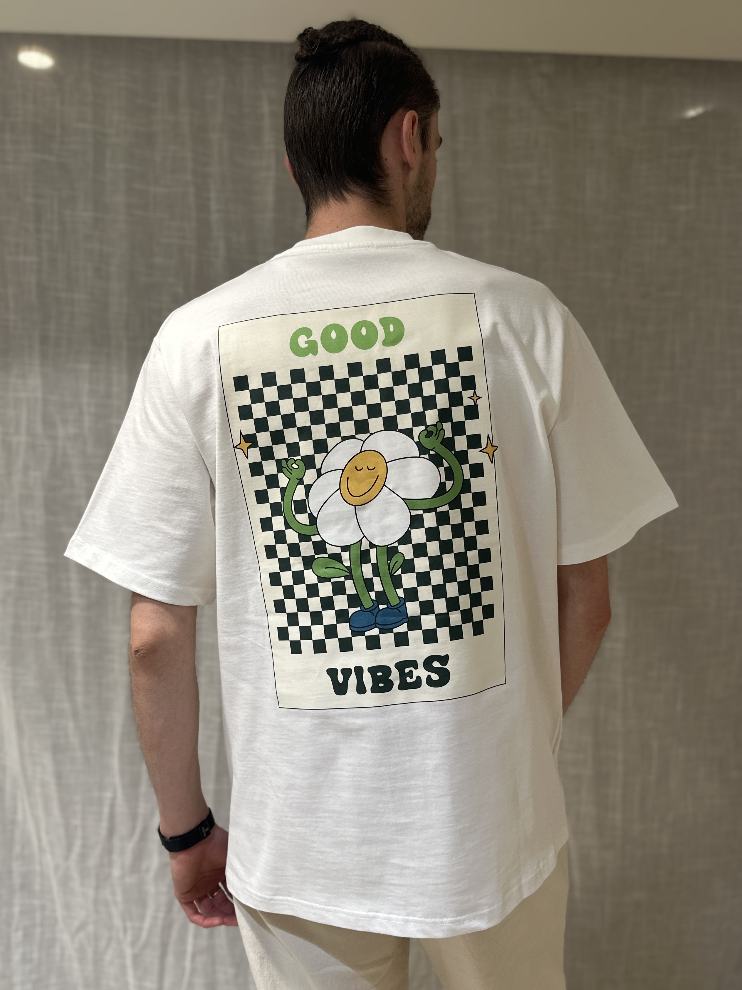 T-Shirt "GOOD VIBES" Blanc