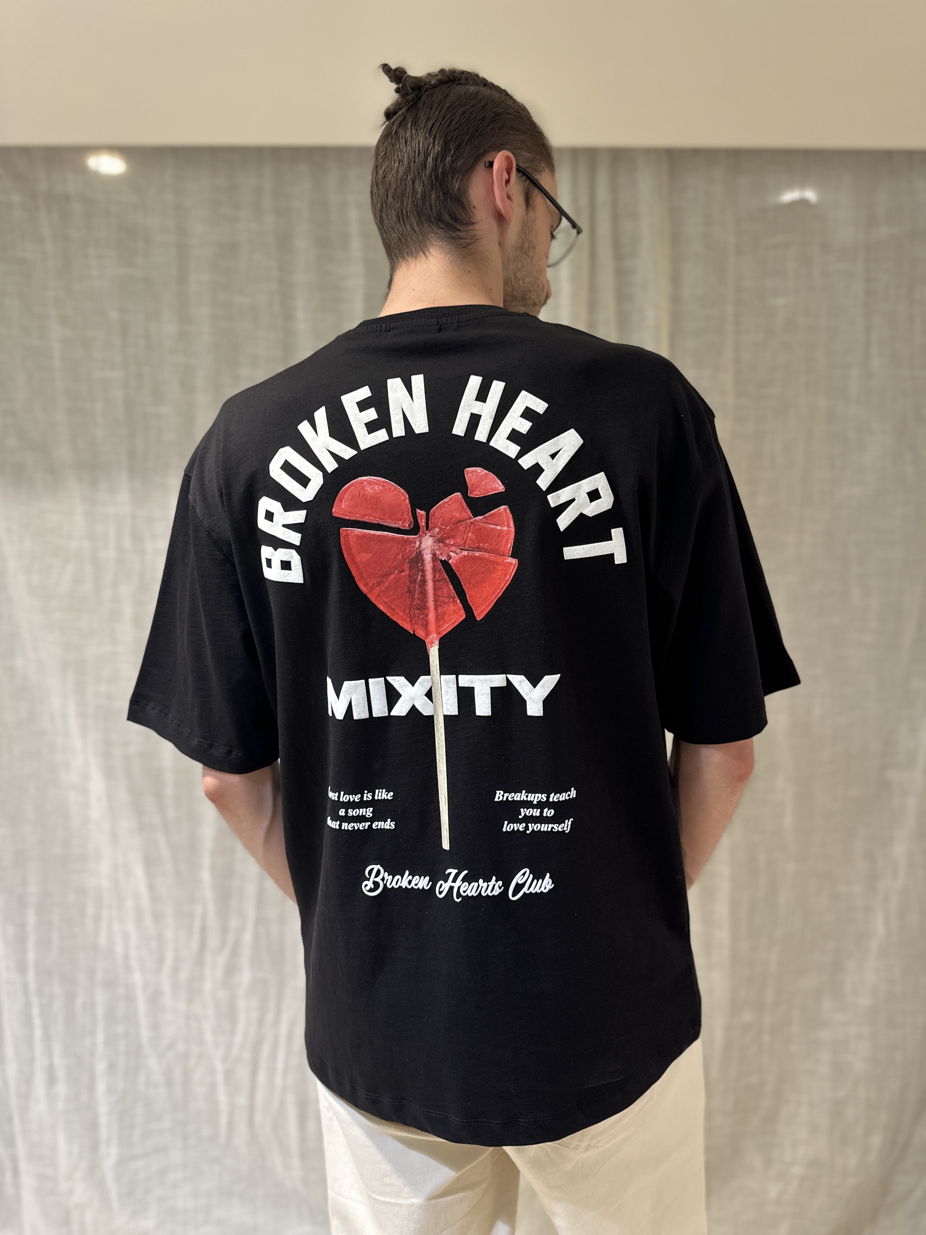 T-Shirt BROKEN HEART" Noir