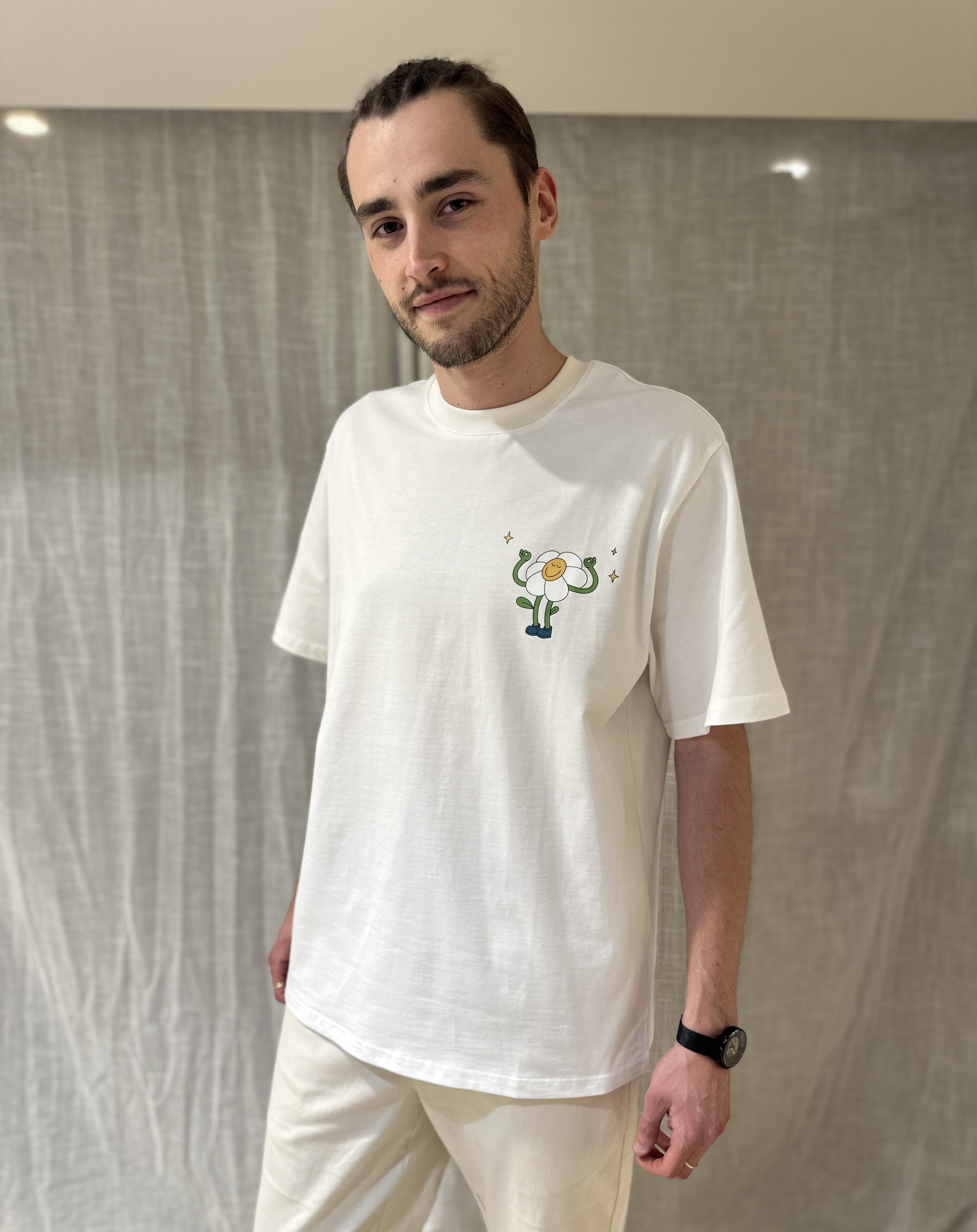 T-Shirt "GOOD VIBES" Blanc