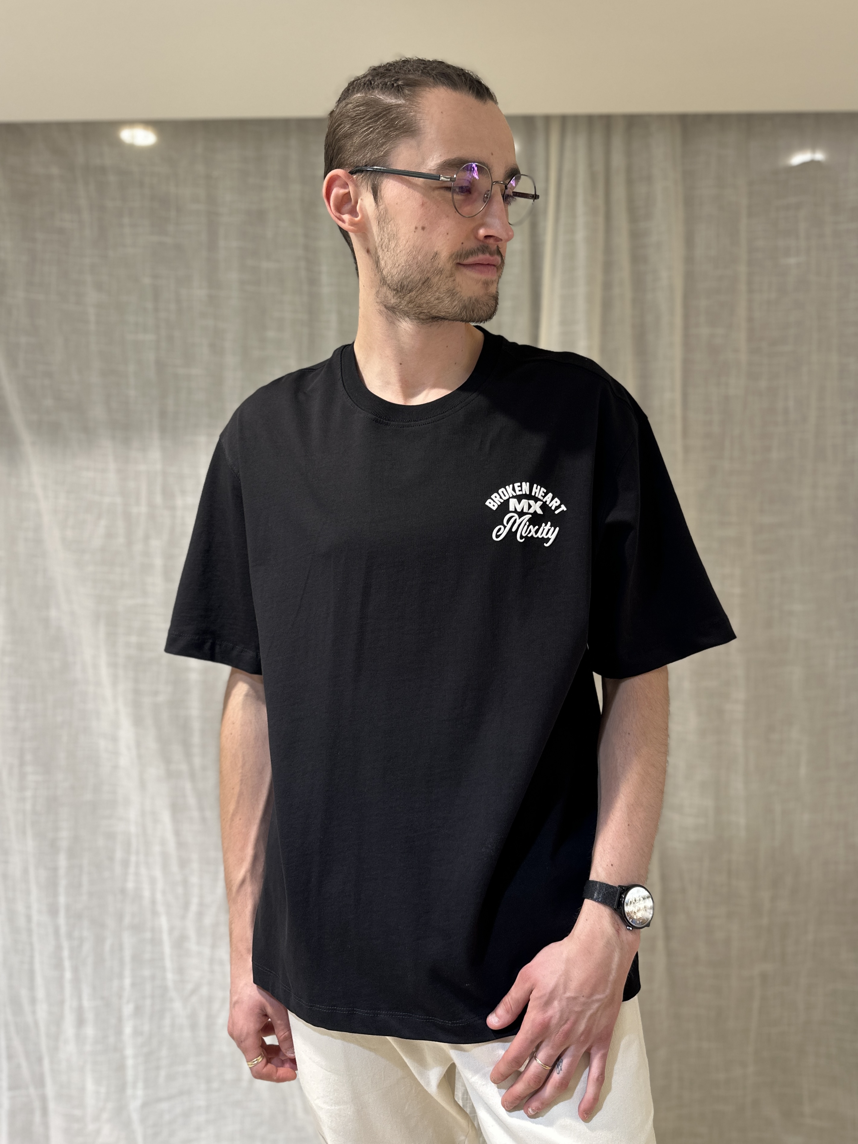 T-Shirt BROKEN HEART" Noir