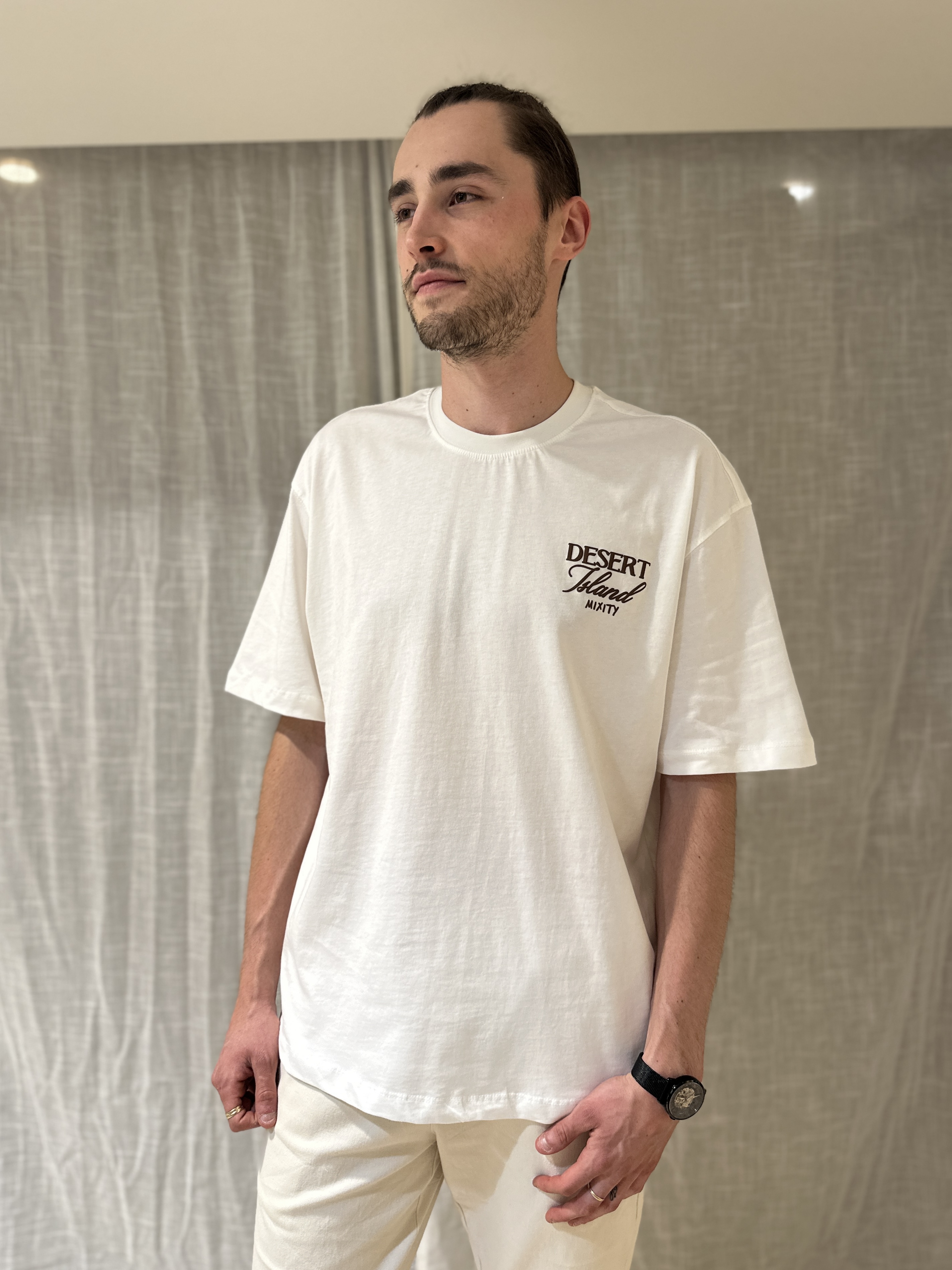 T-Shirt "DESERT ISLAND" Blanc