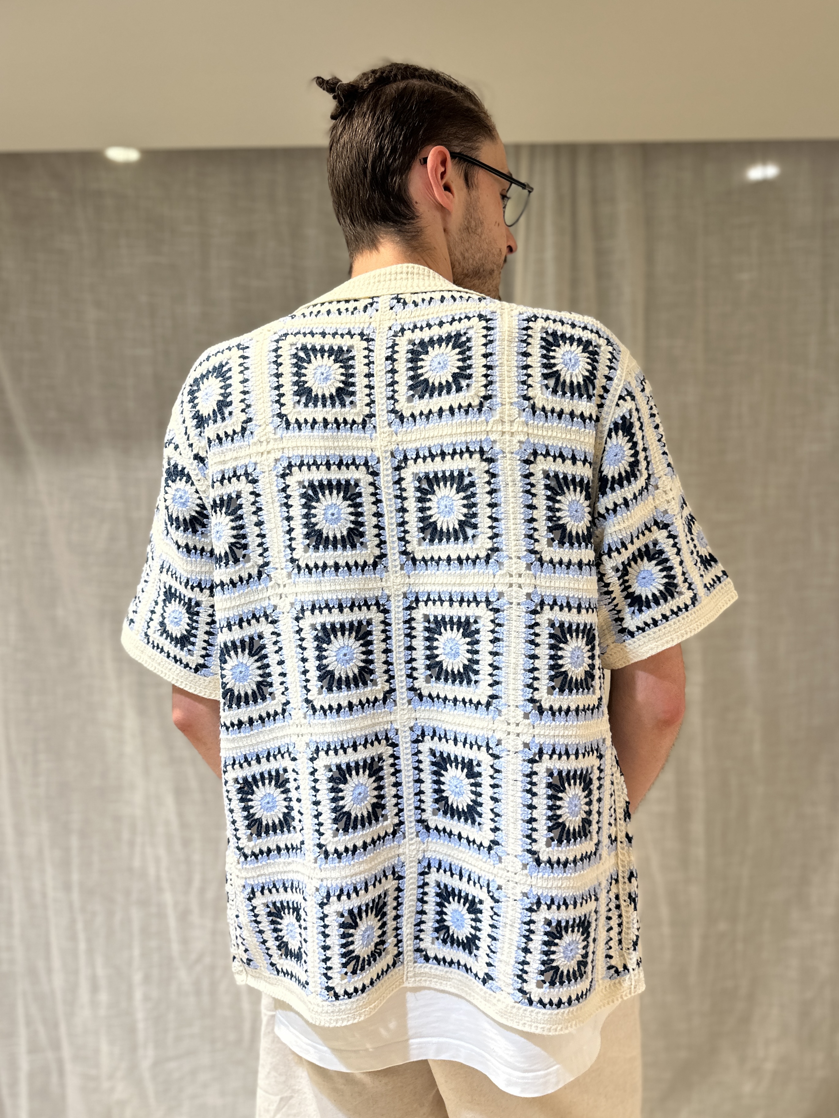 Chemise PALMA Bleue/Écrue