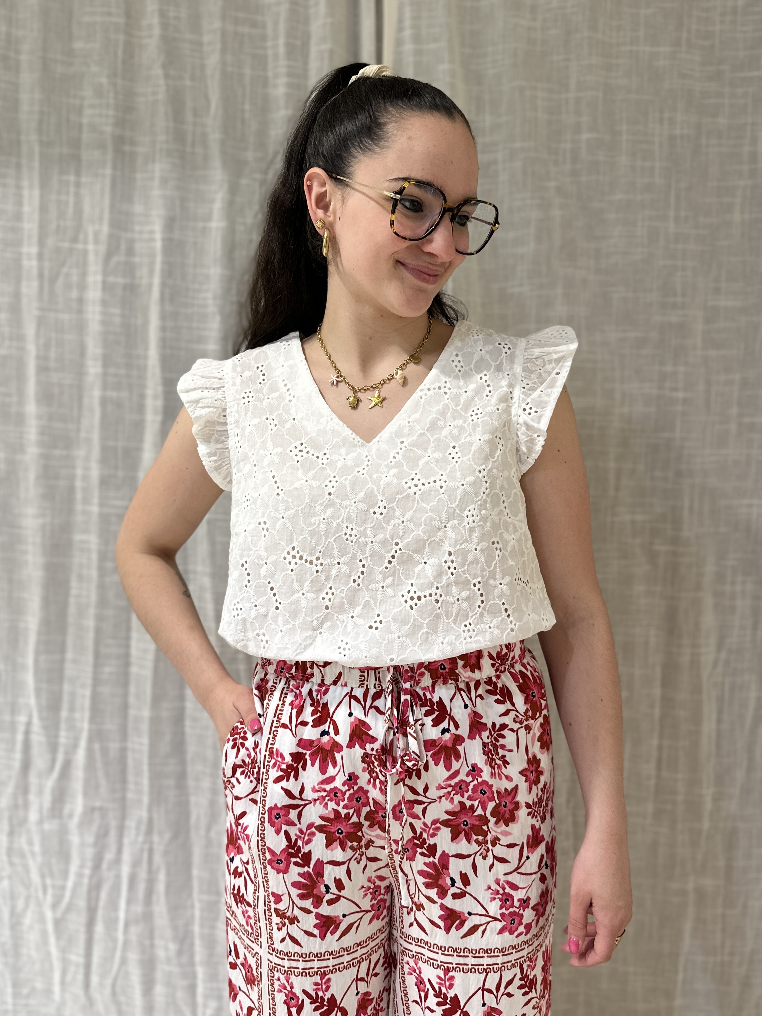 Top LILOU Blanc