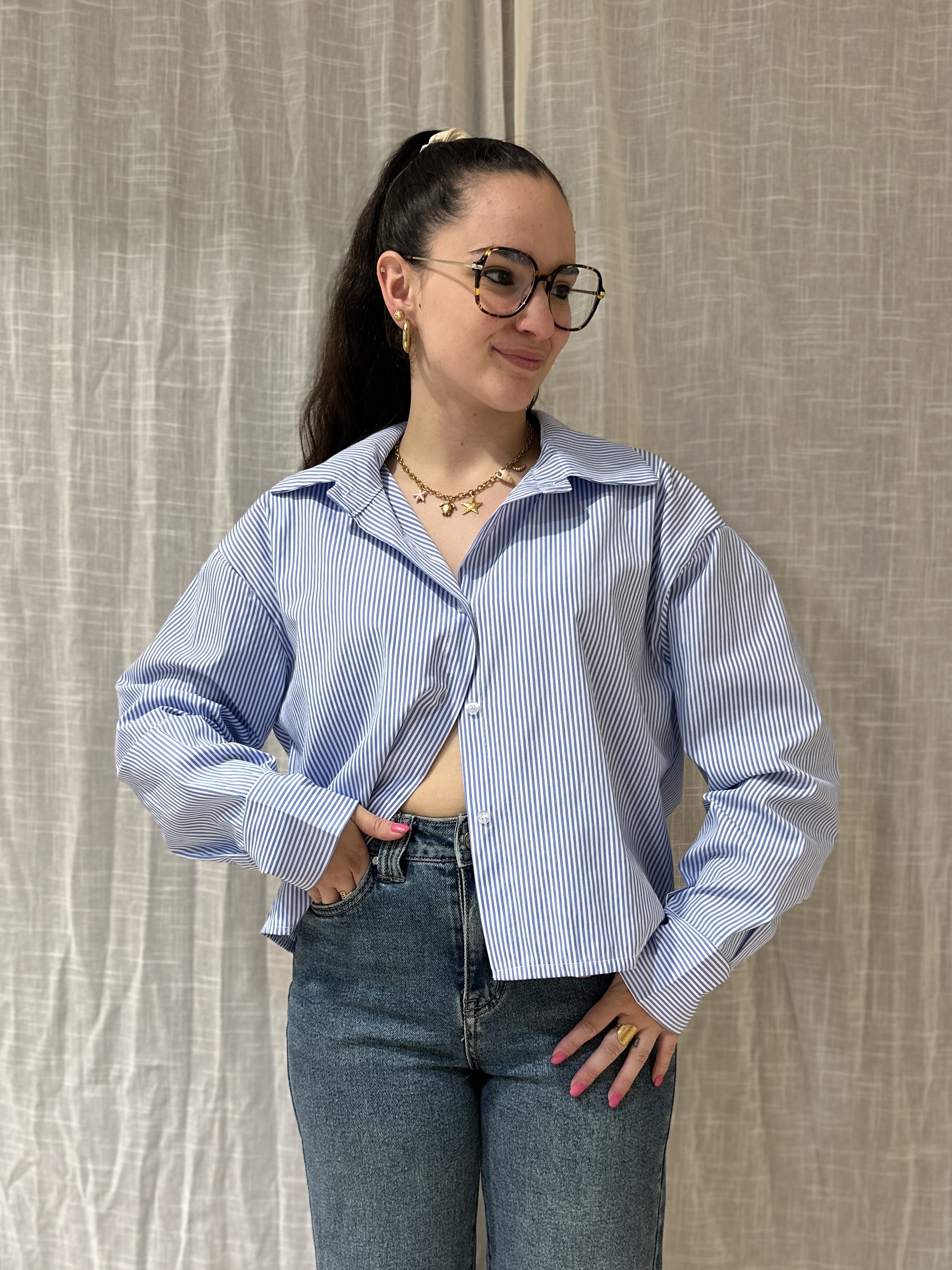 Chemise LOUISA Rayée Bleue