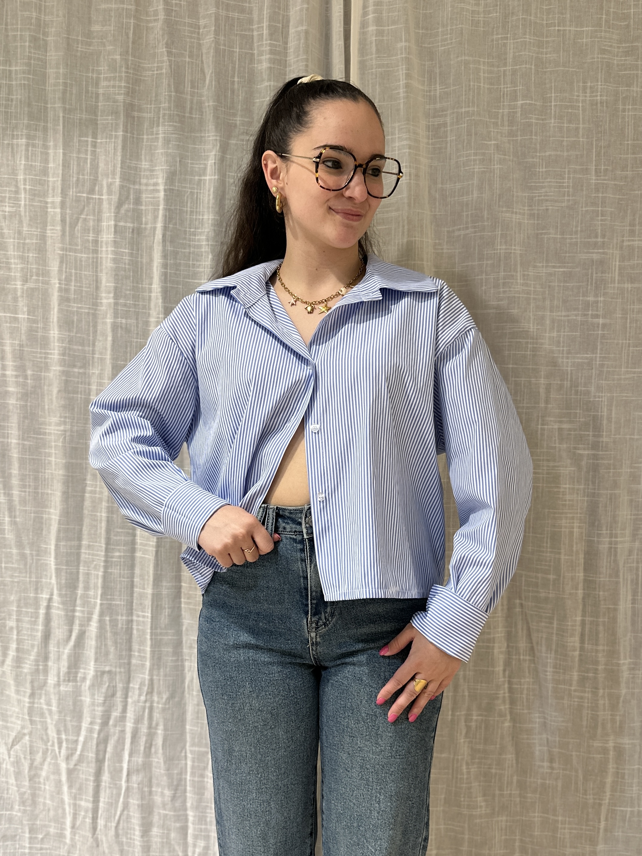 Chemise LOUISA Rayée Bleue