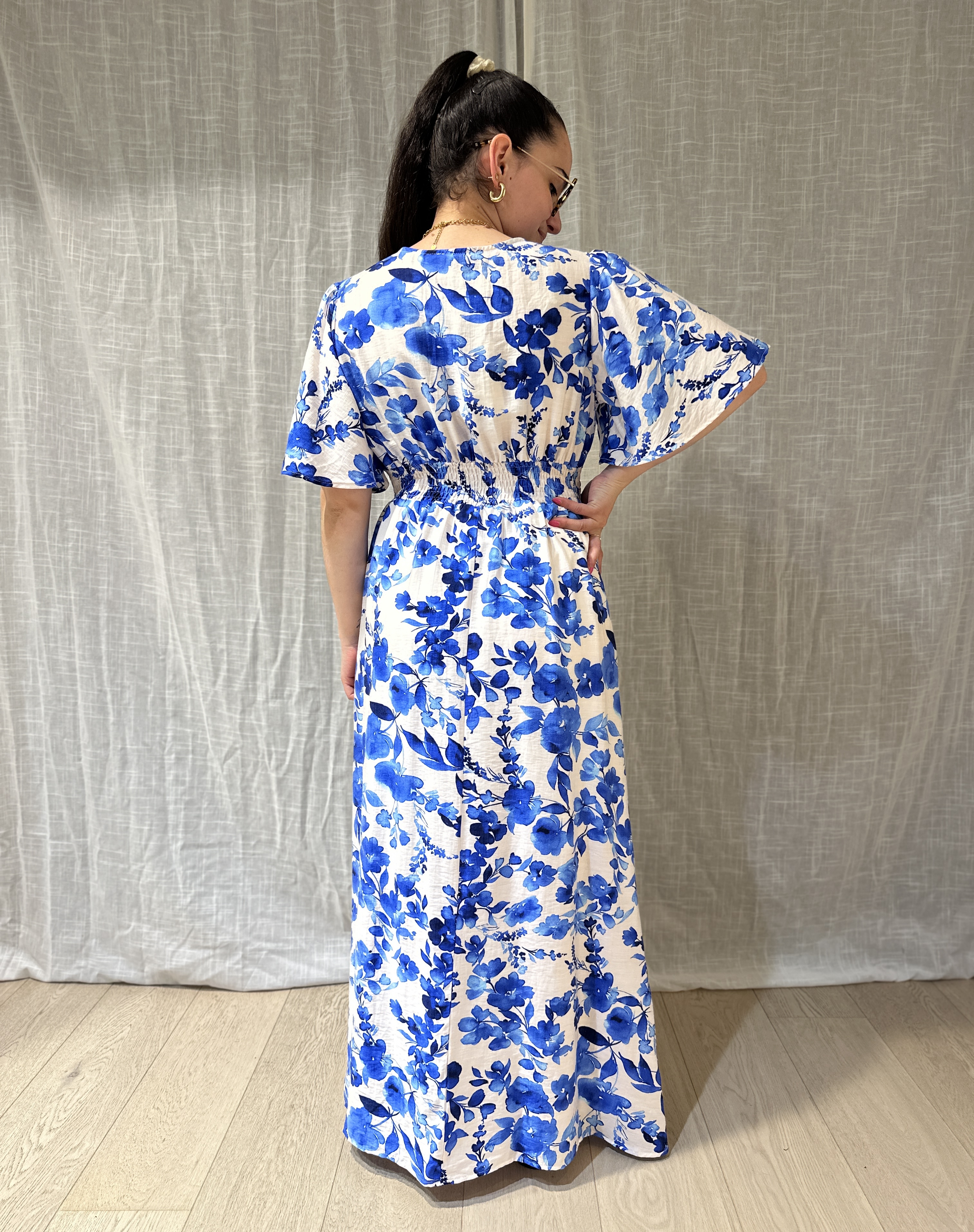 Robe COLINE Longue Bleue
