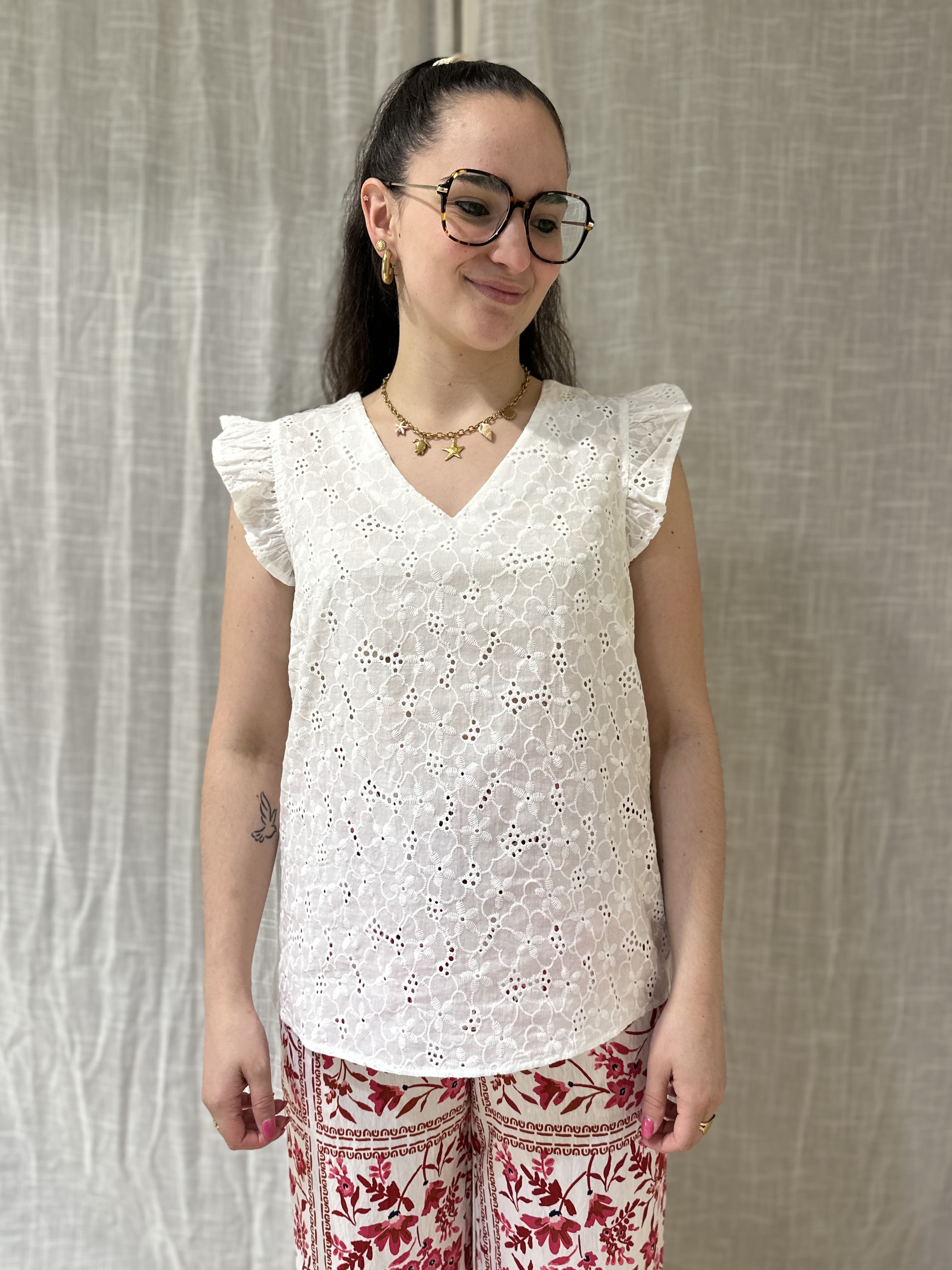 Top LILOU Blanc