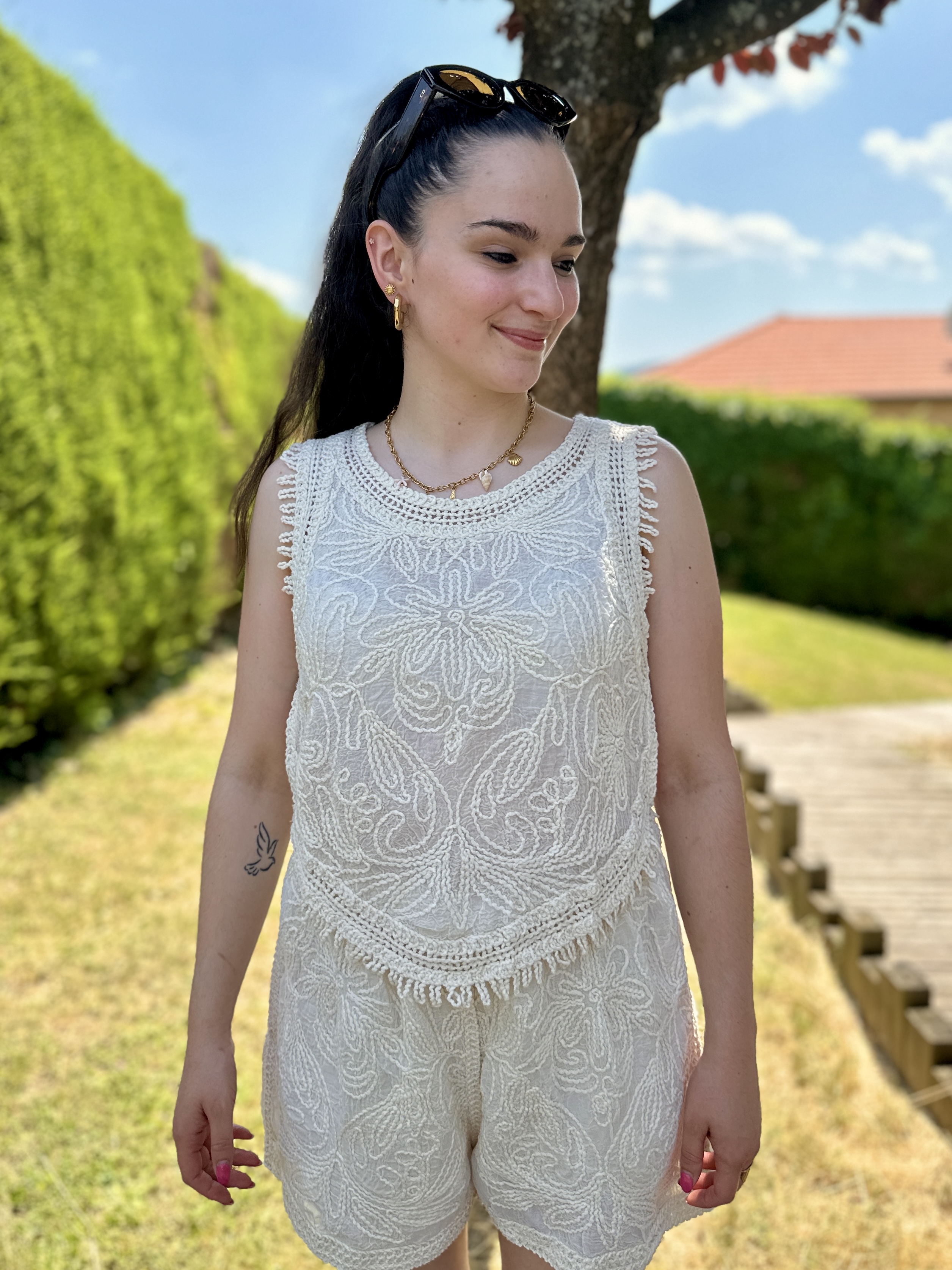 Top LARA Écru