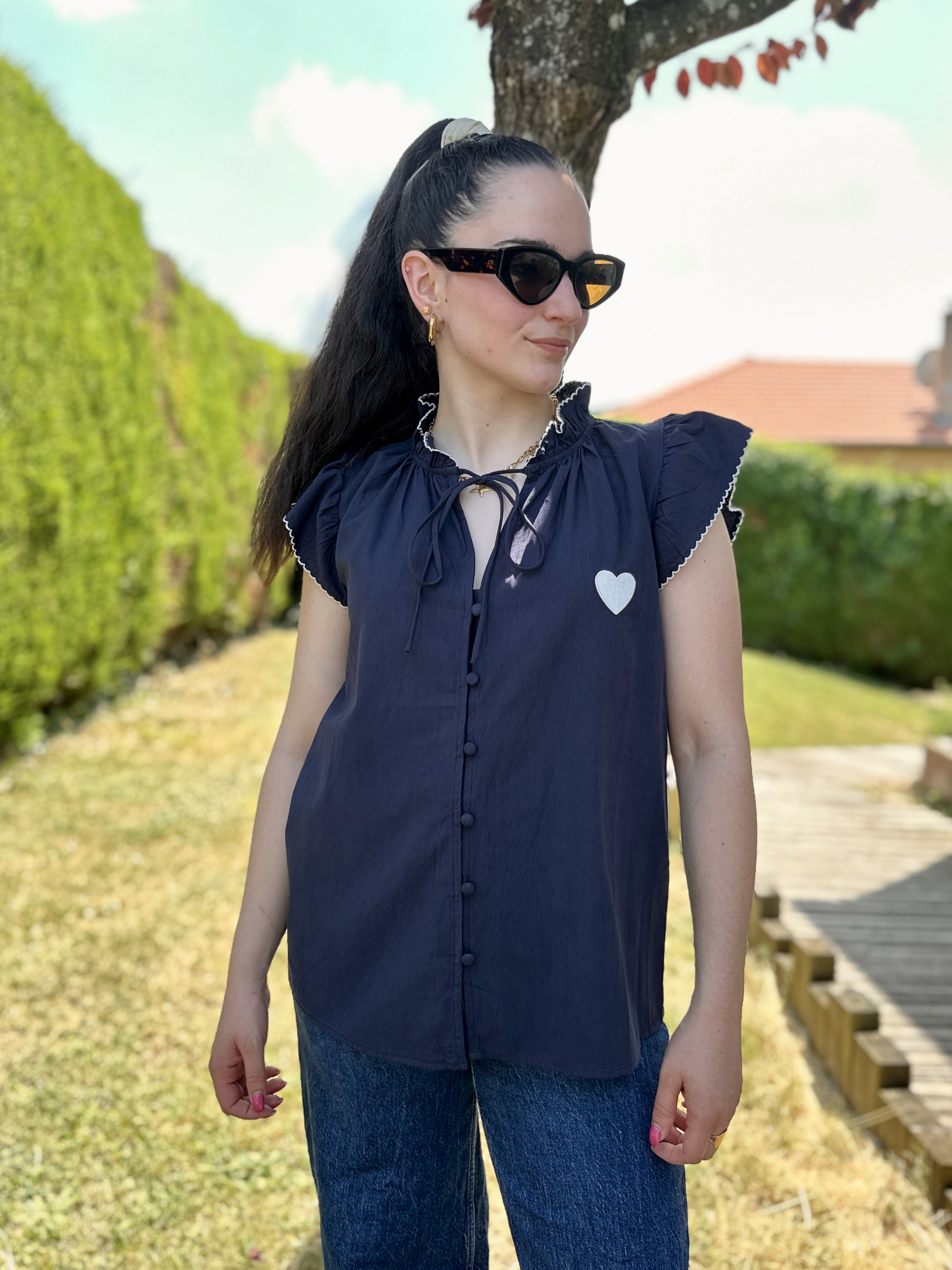 Blouse LÉANDRA Marine