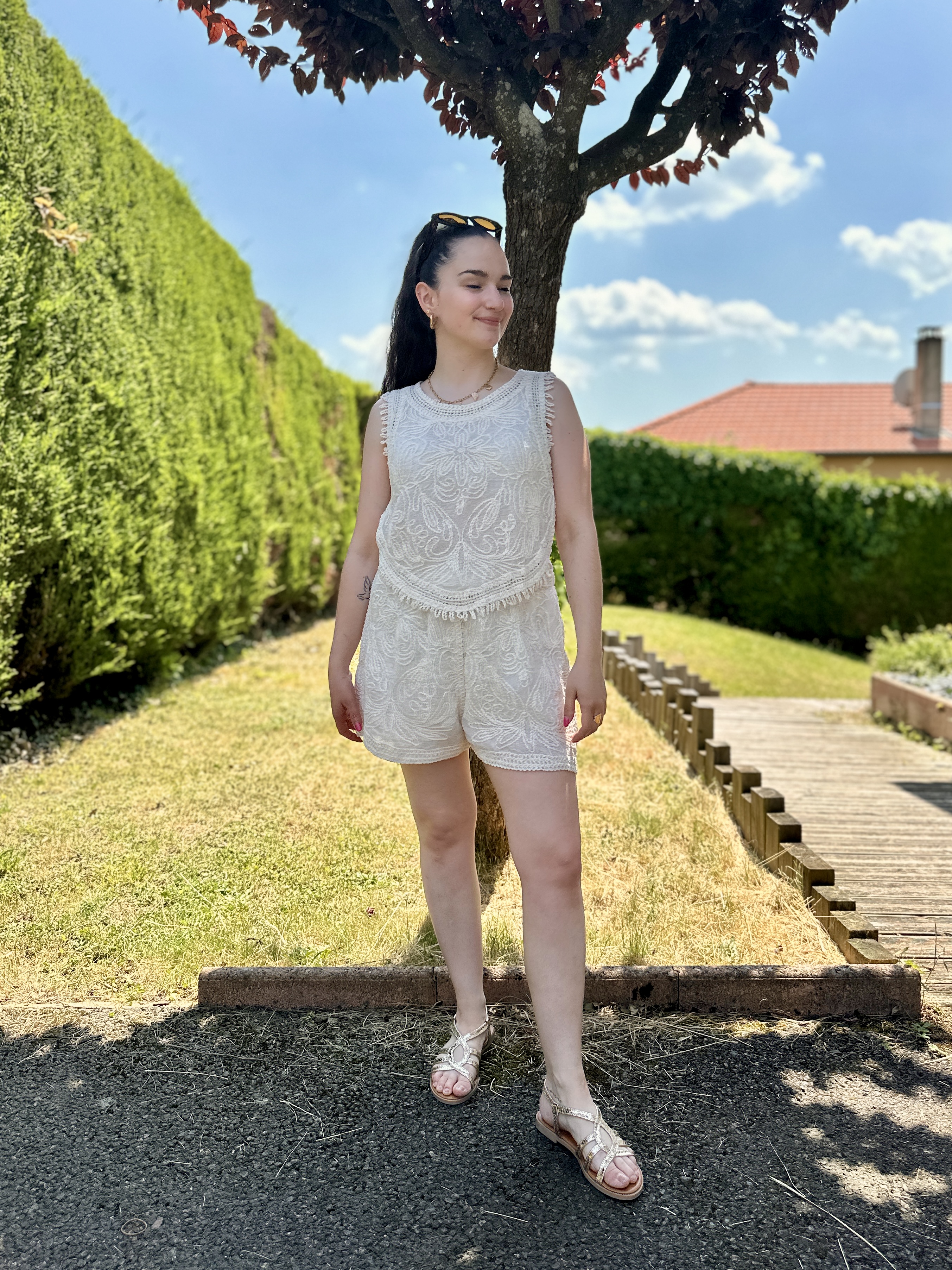 Top LARA Écru