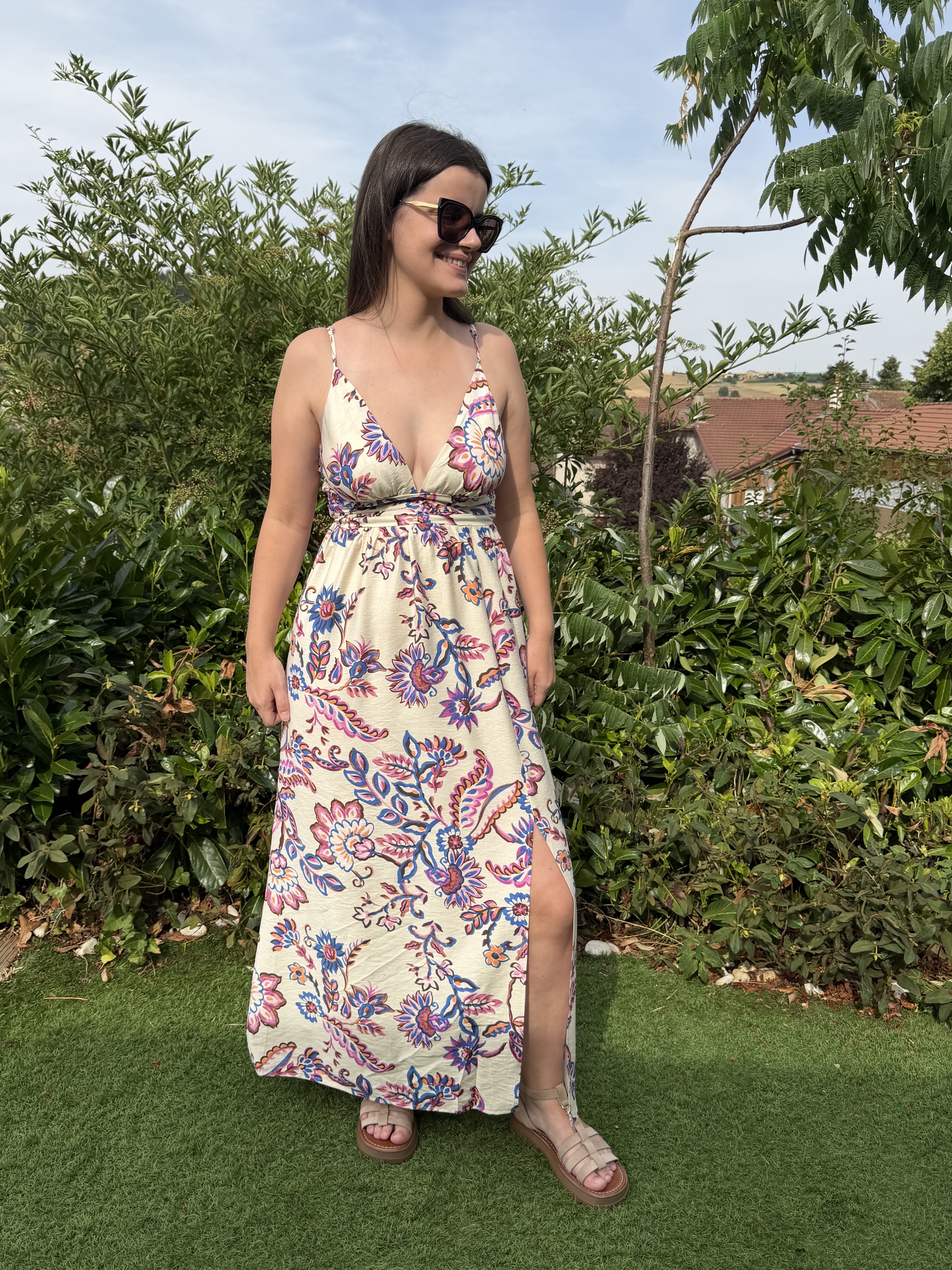 Robe longue à fleurs d'été