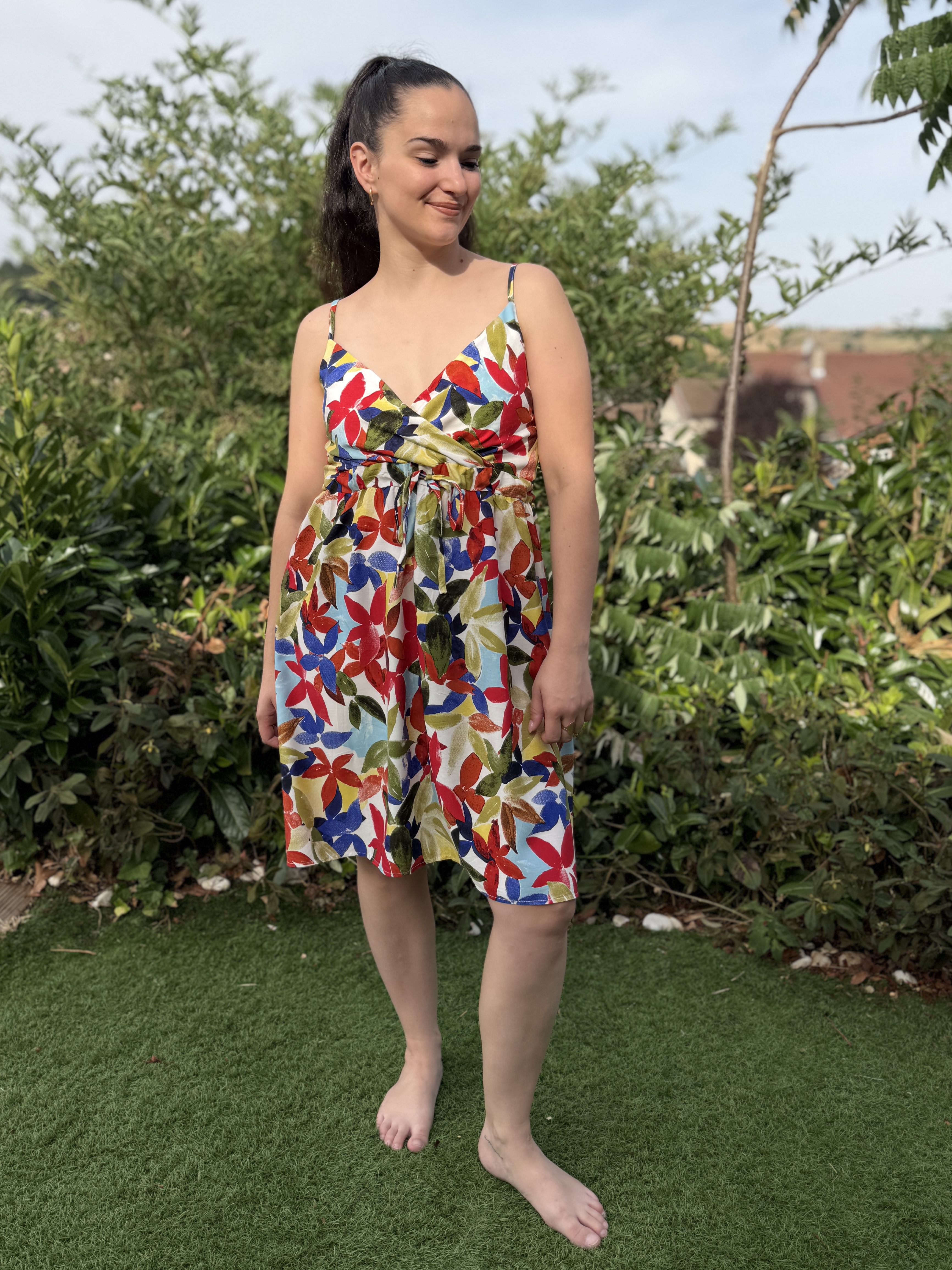 Robe DAHLIA Multicolore/Blanc