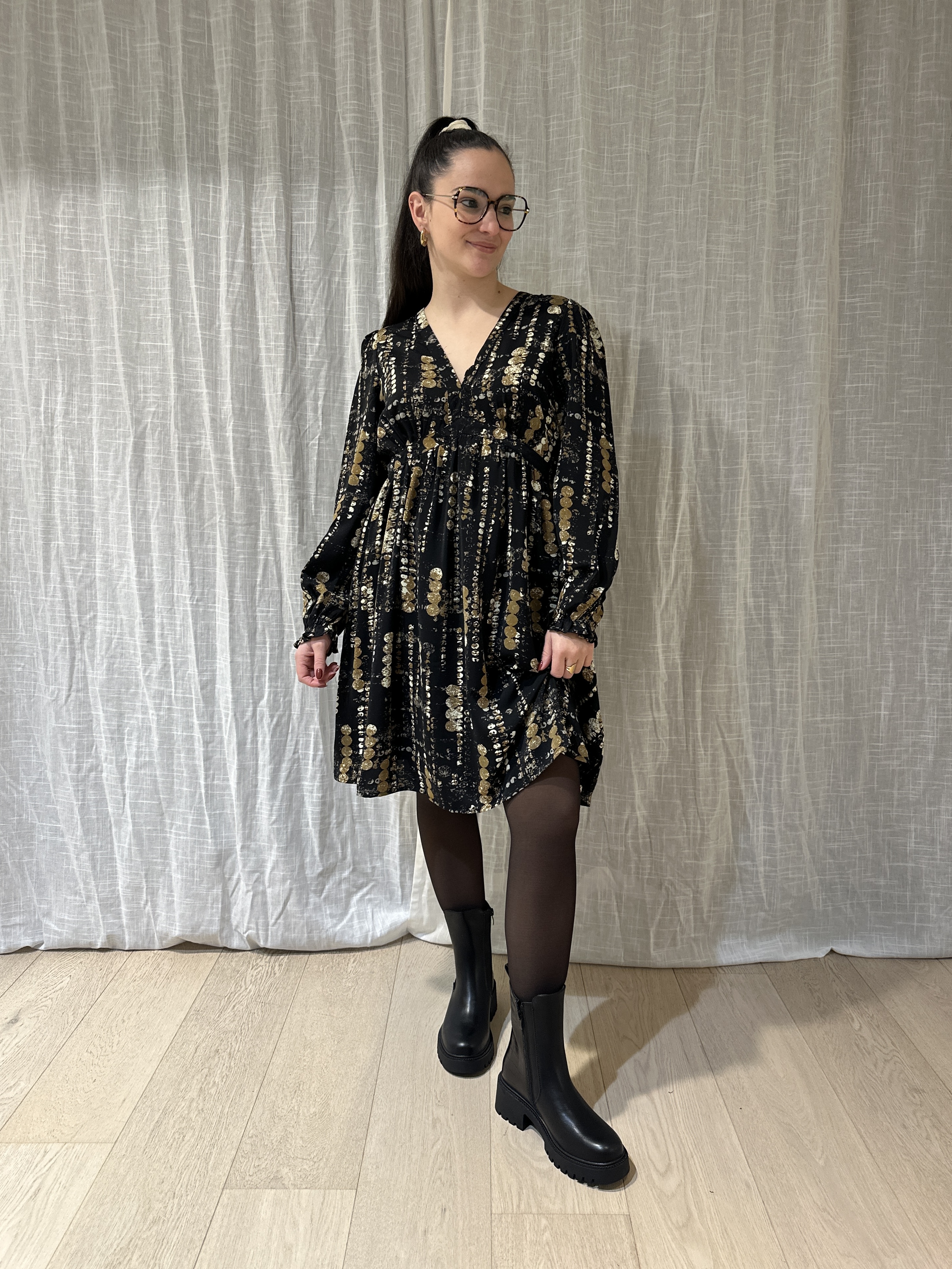 Robe MONA Courte Noire