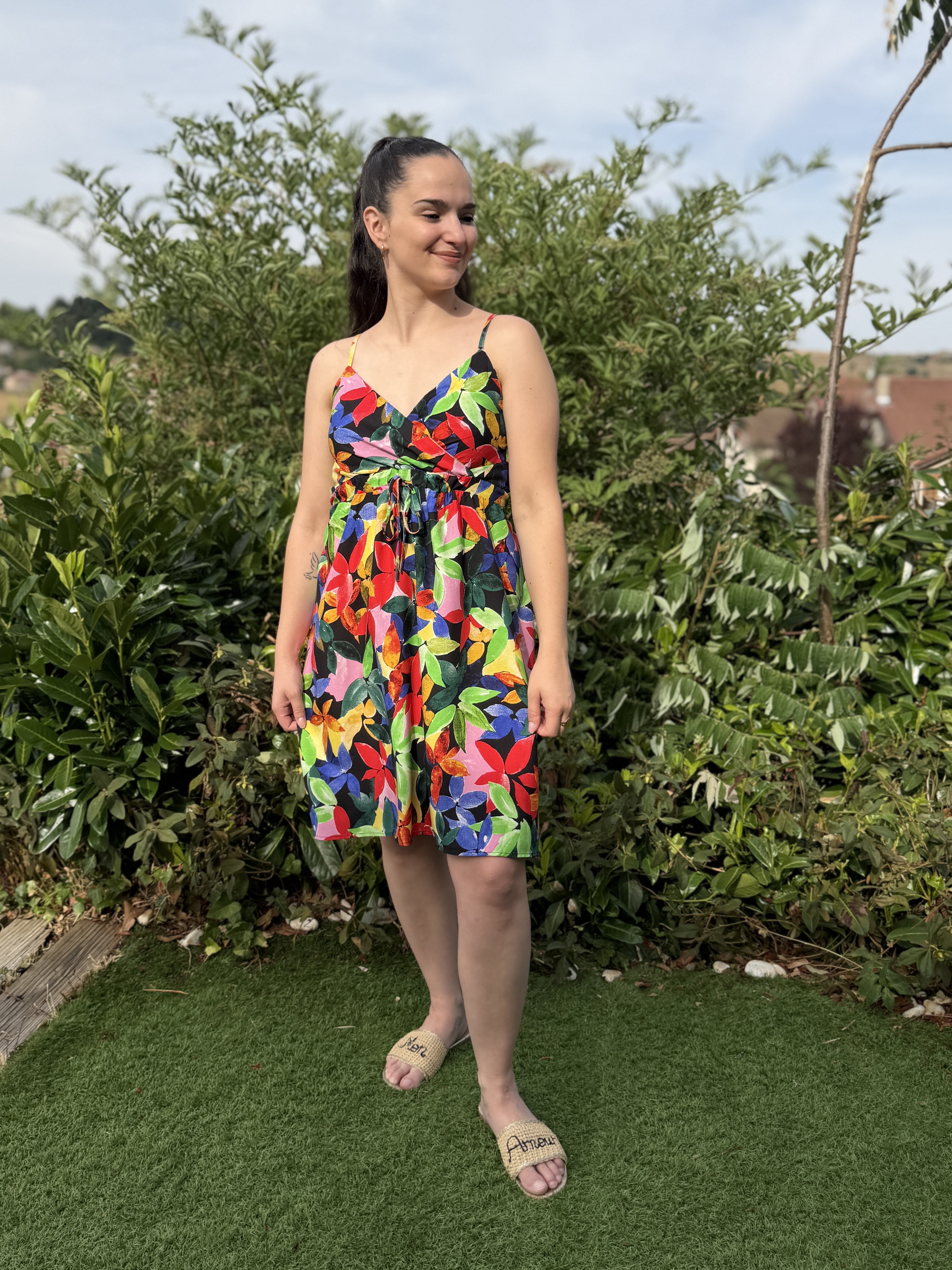 Robe DAHLIA Multicolore/Noire