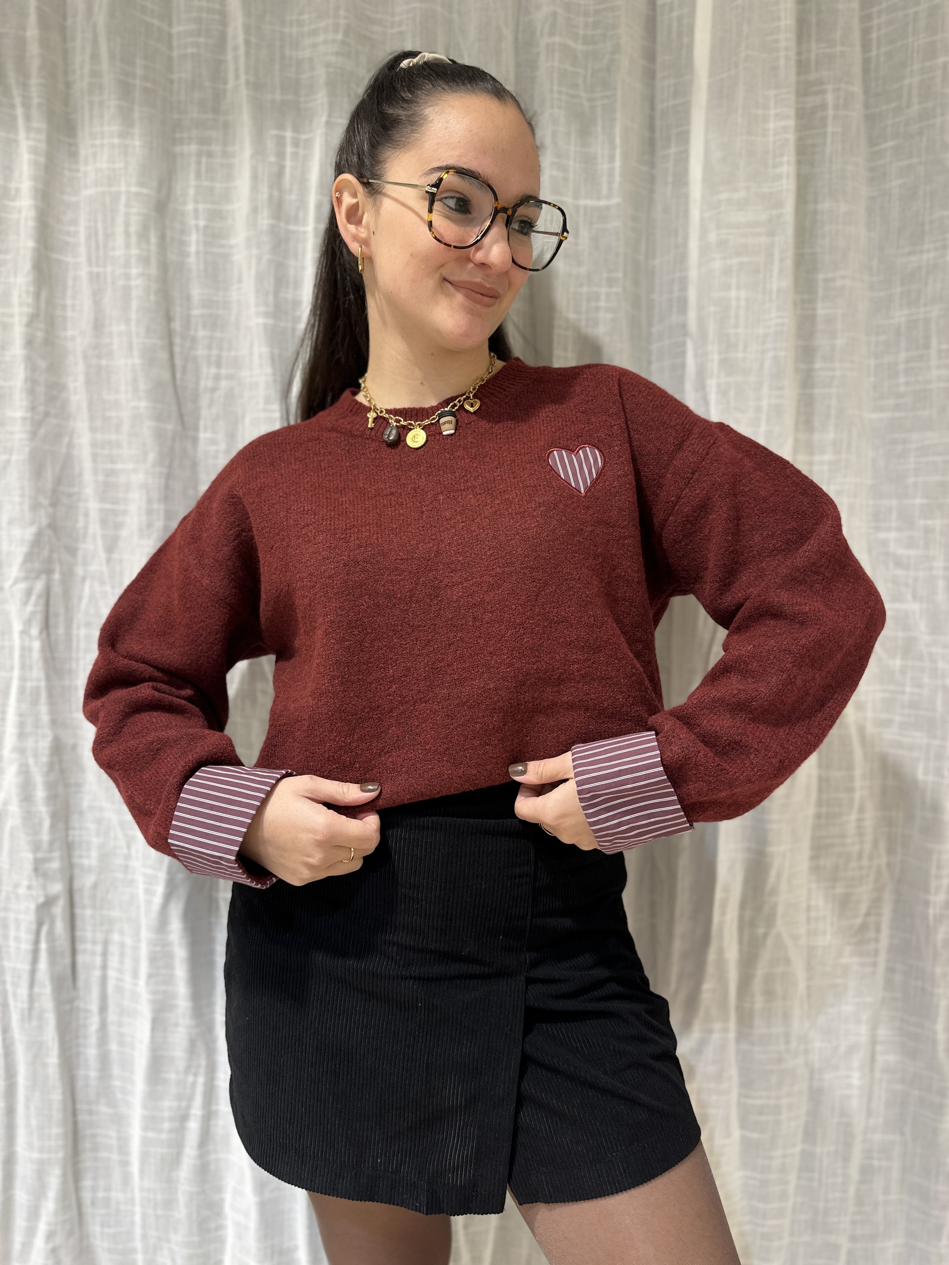 Pull LOVER Bordeaux