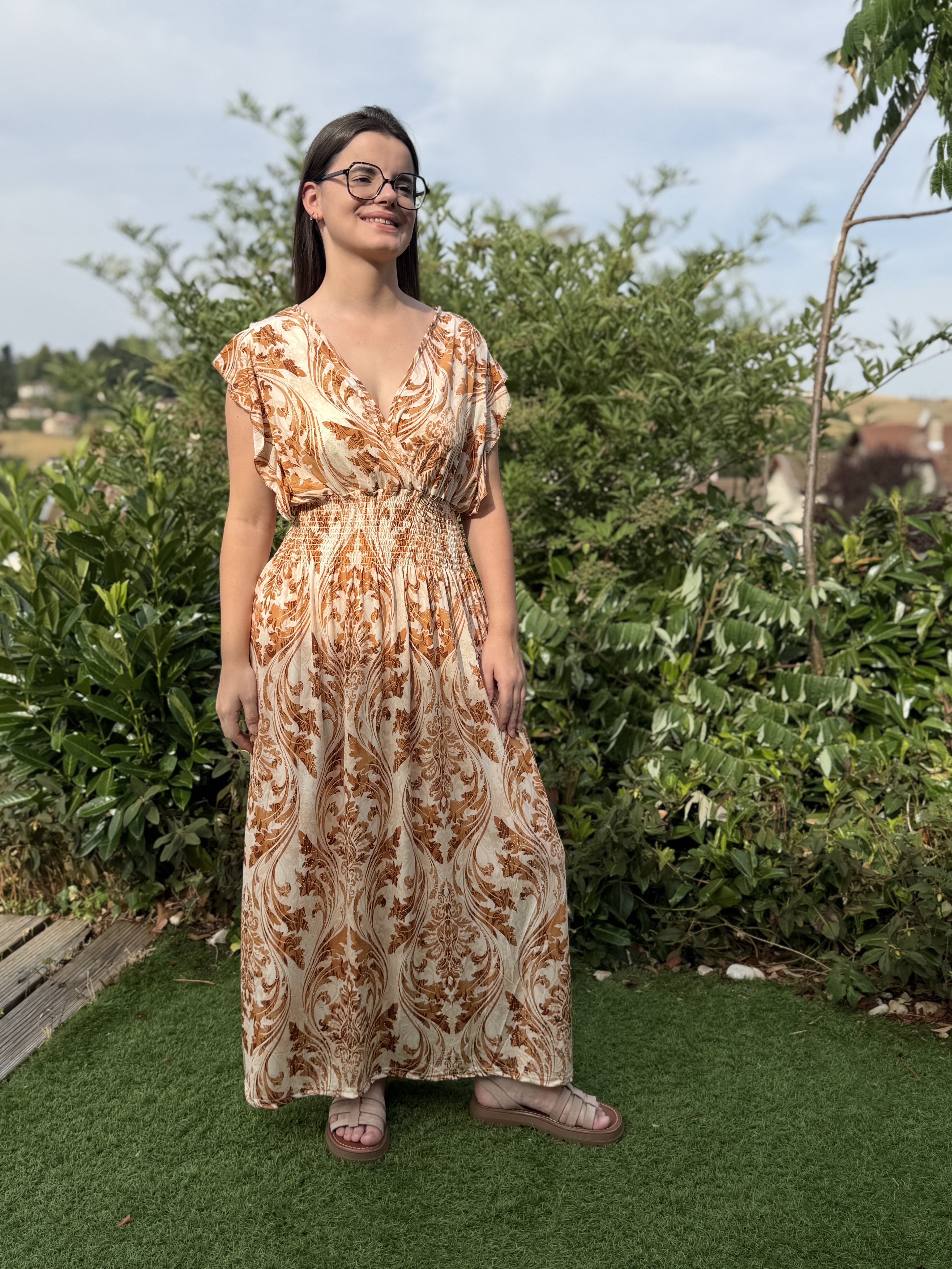 Robe longue bohème fleurie