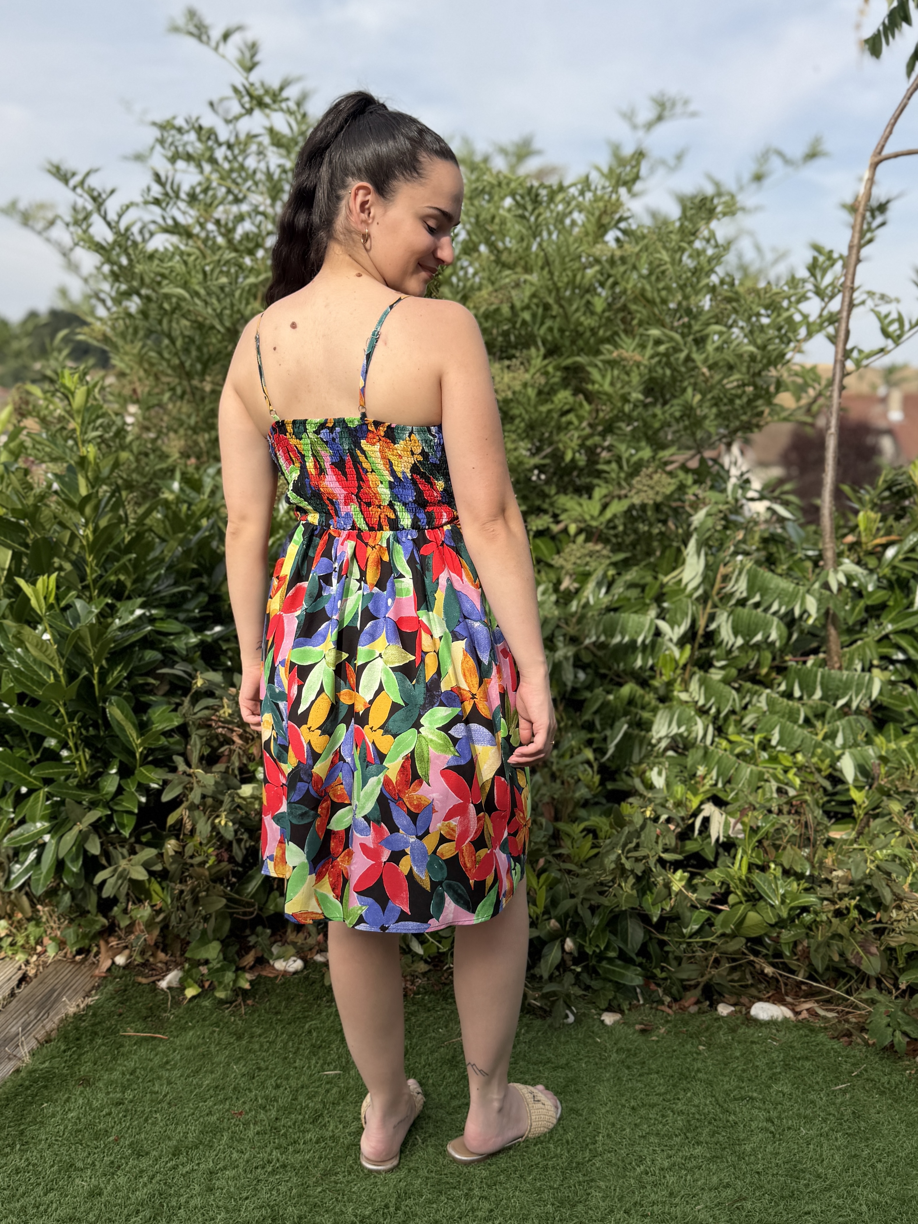 Robe DAHLIA Multicolore/Noire