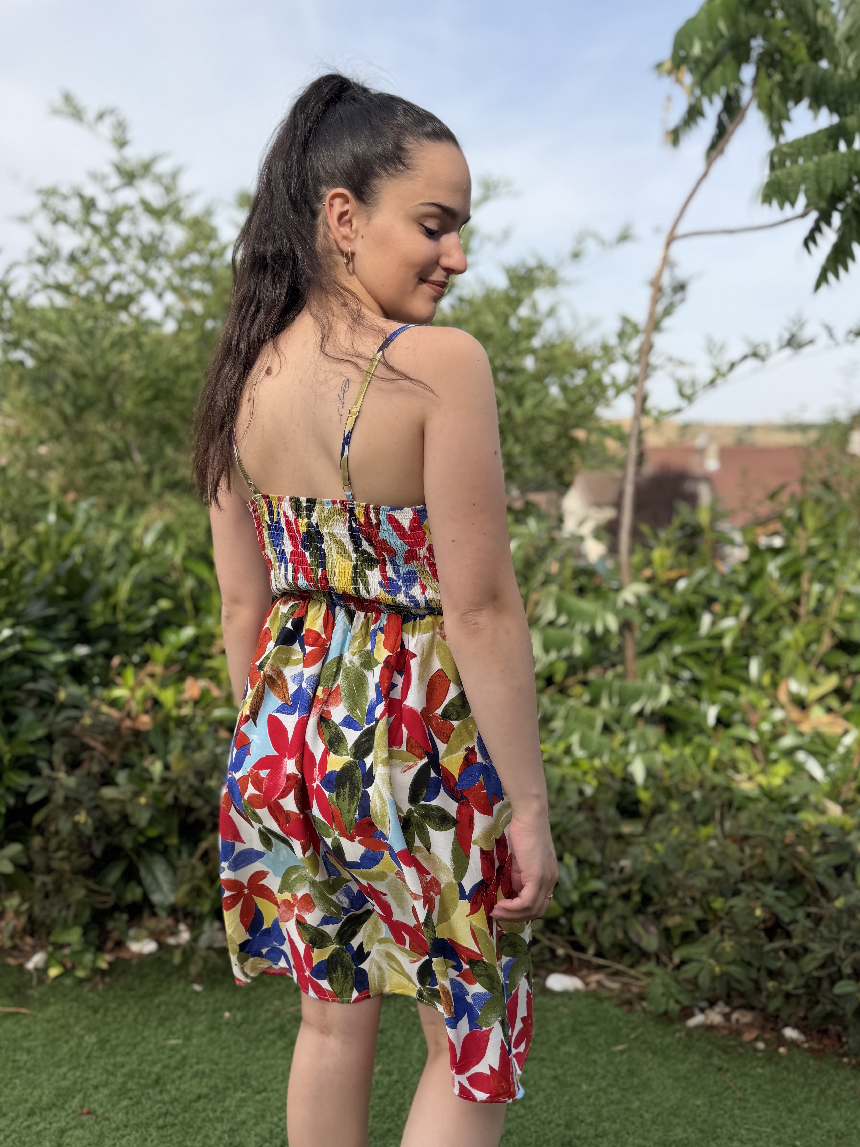 Robe DAHLIA Multicolore/Blanc