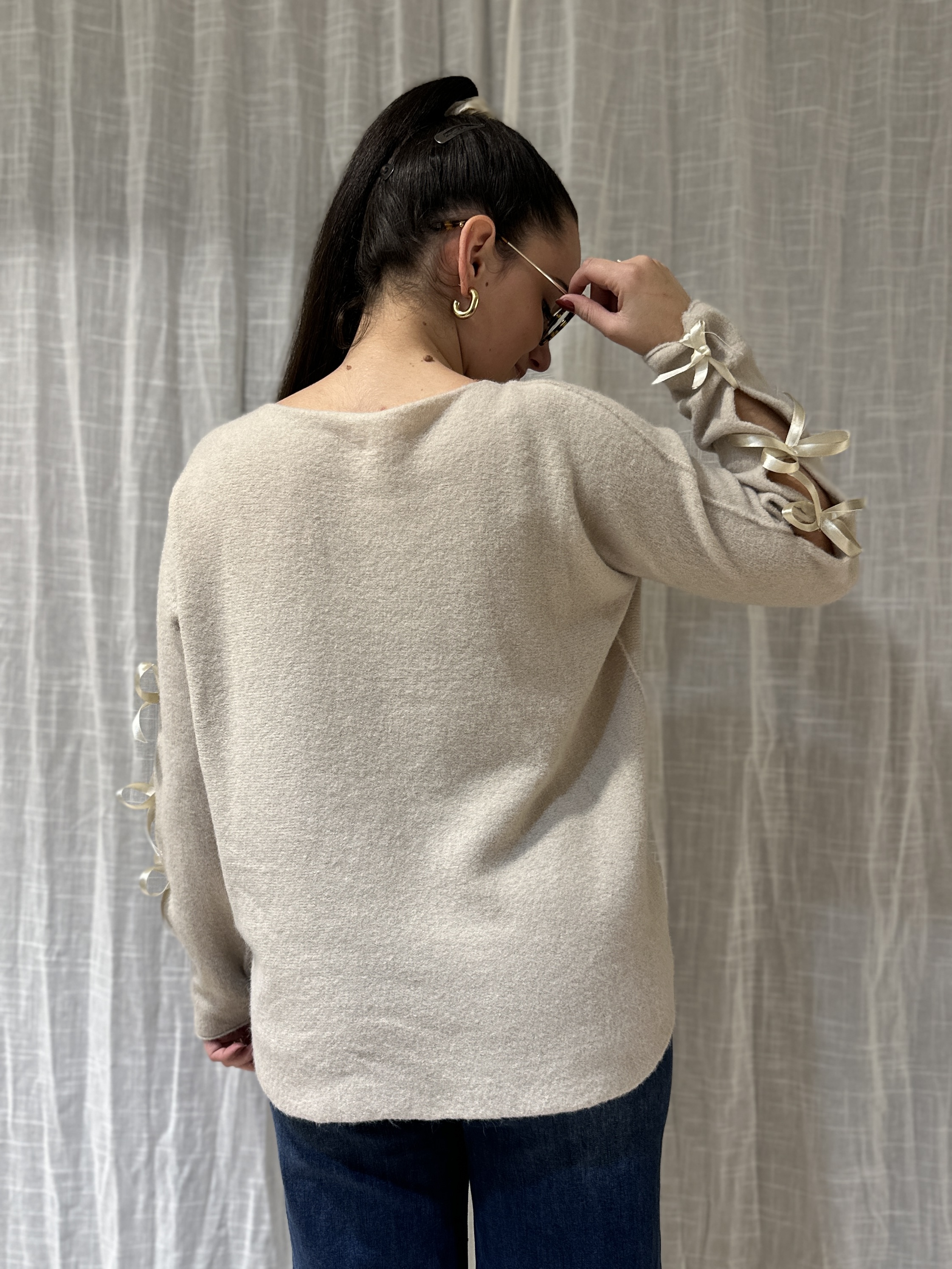 Pull NOEUD Beige