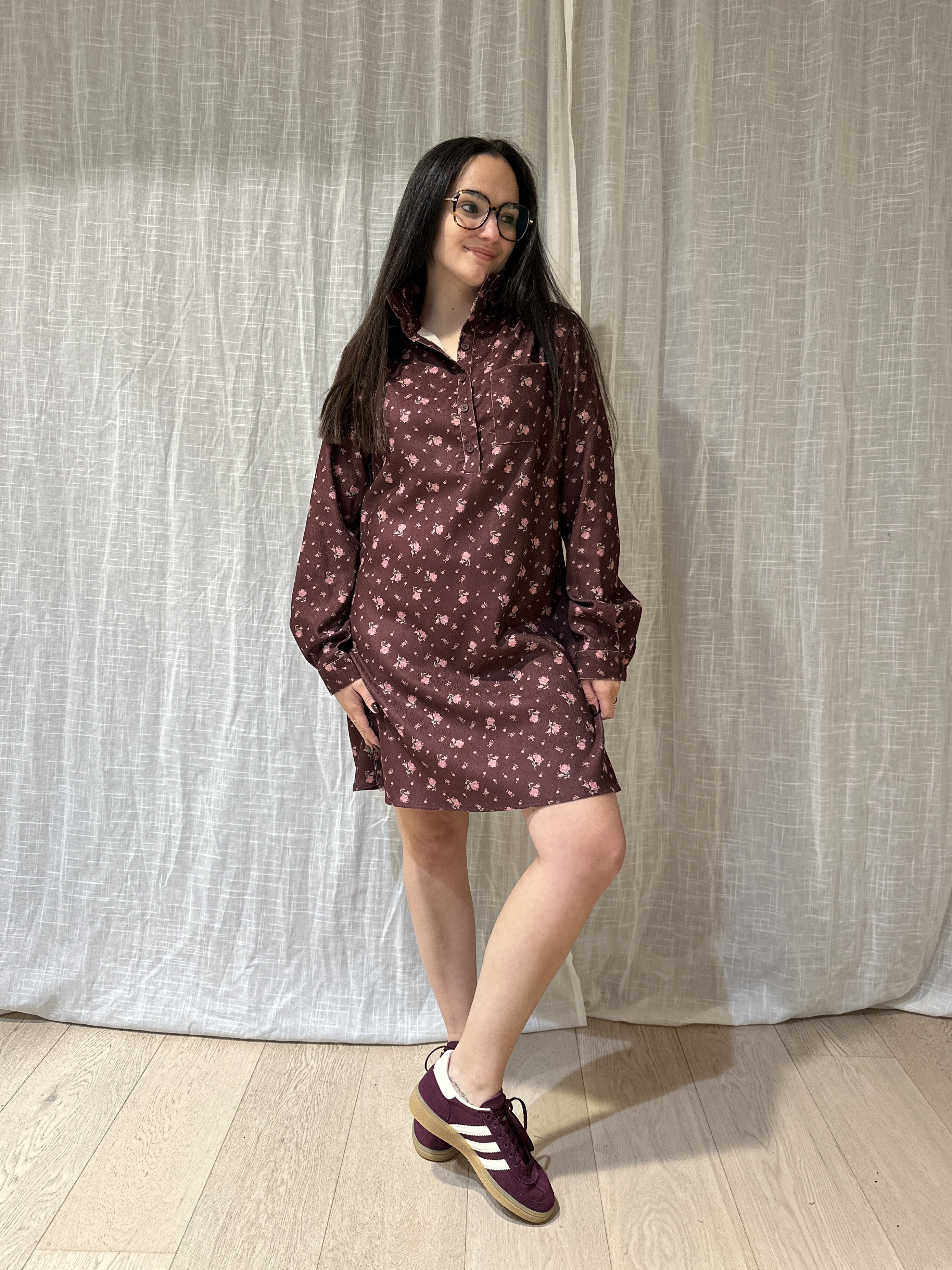 Robe CAPUCINE Bordeaux