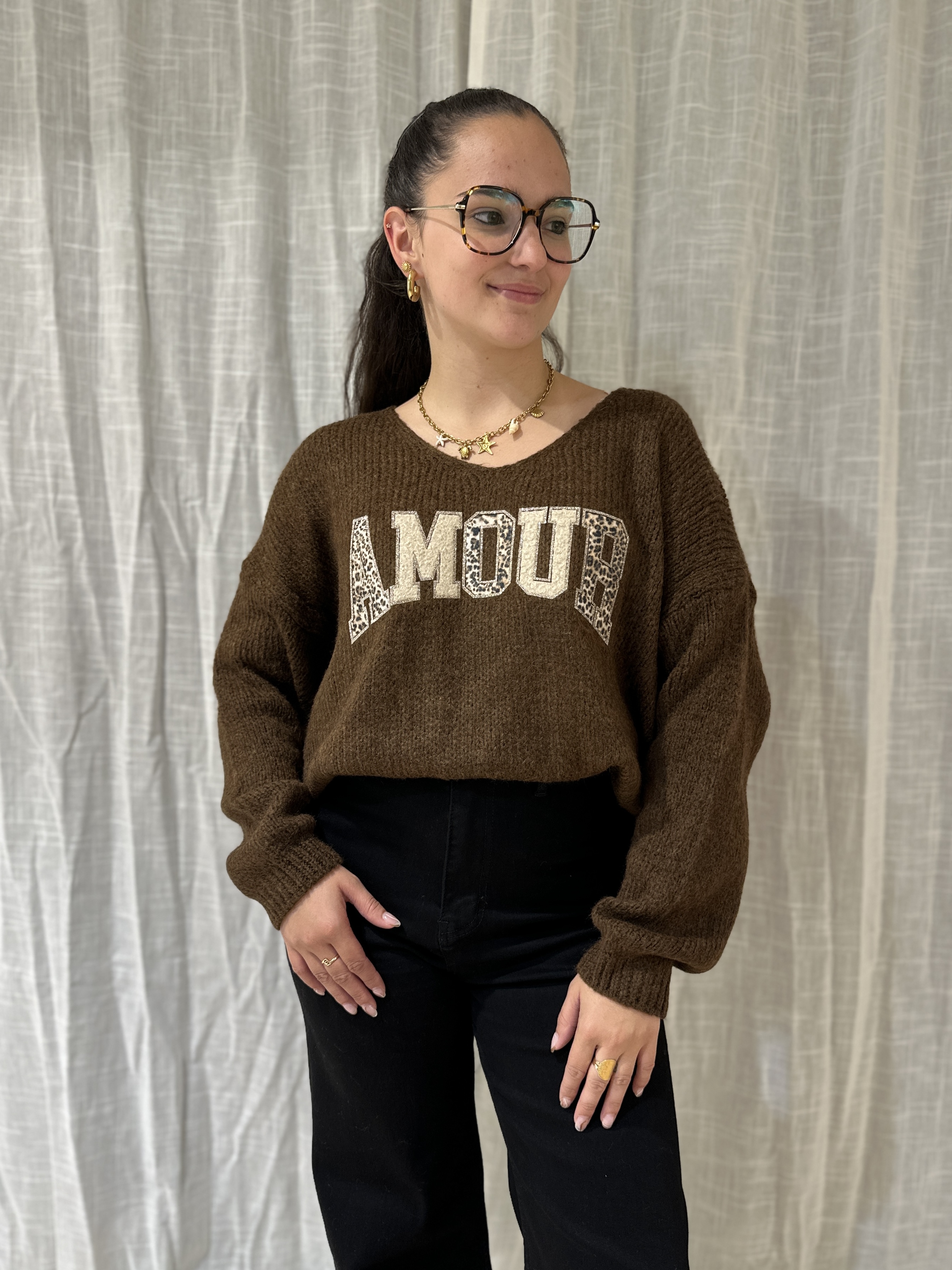Pull AMOUR Chocolat