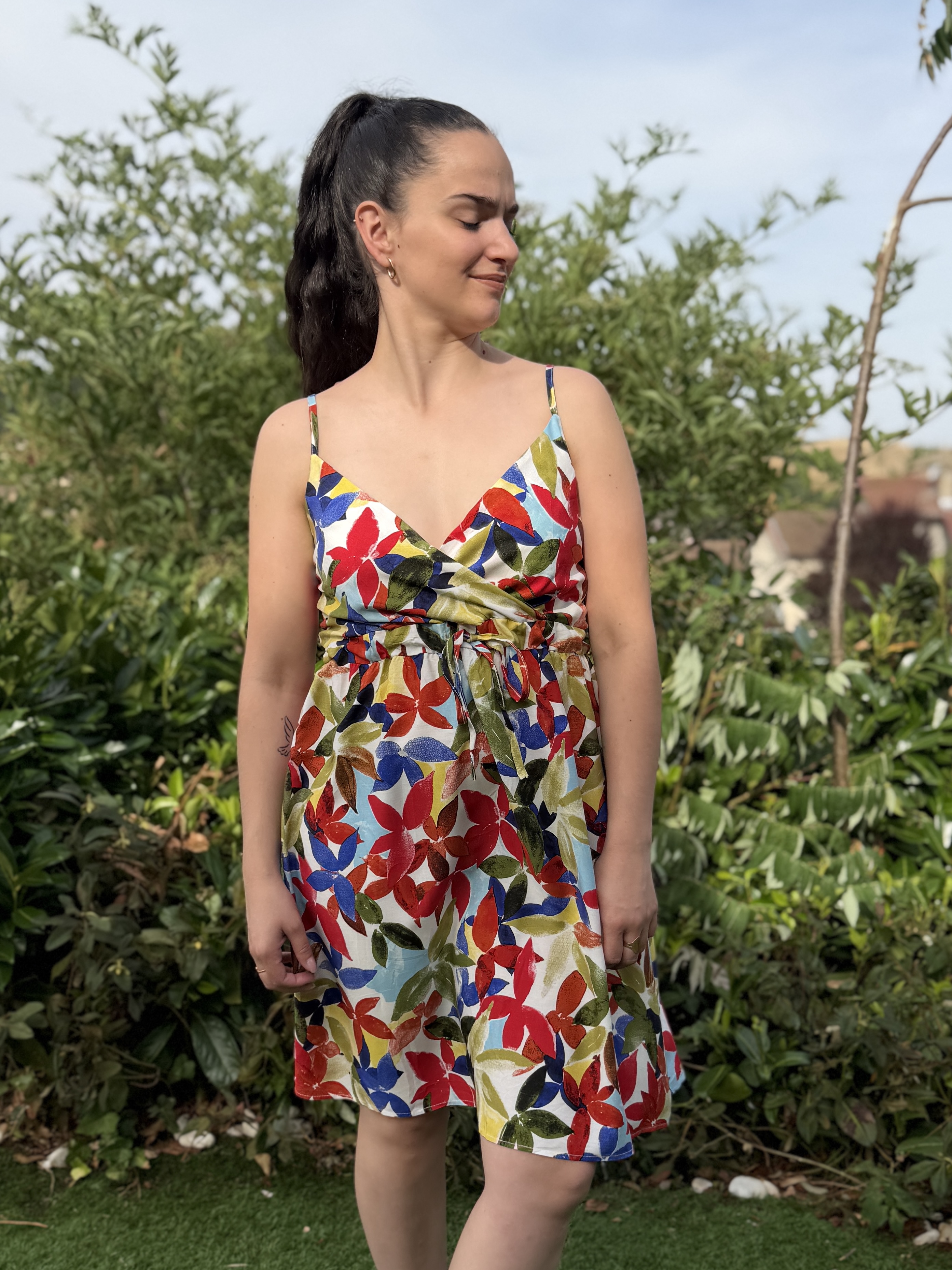 Robe DAHLIA Multicolore/Blanc