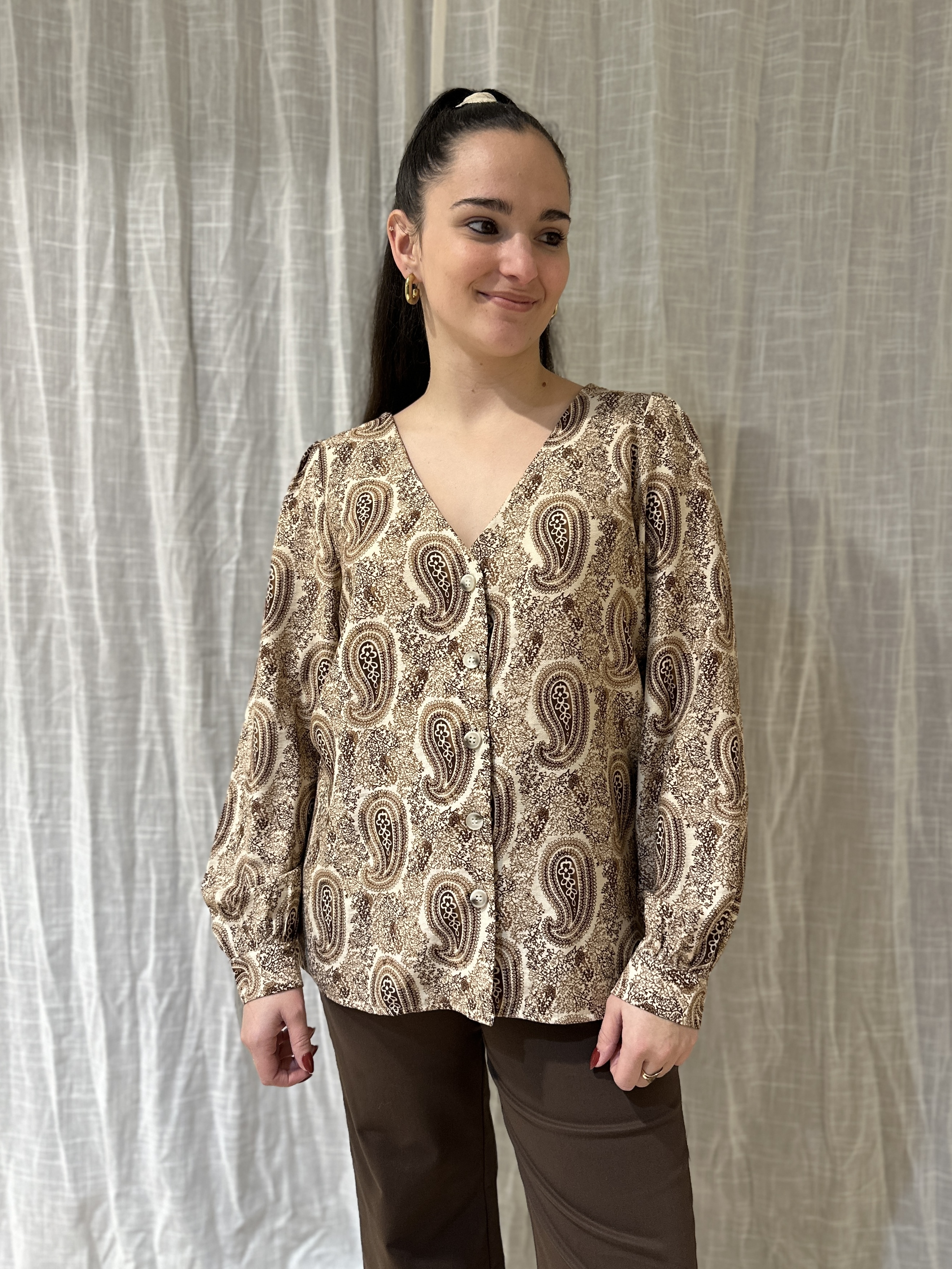 Chemise BENEDICTE Marron