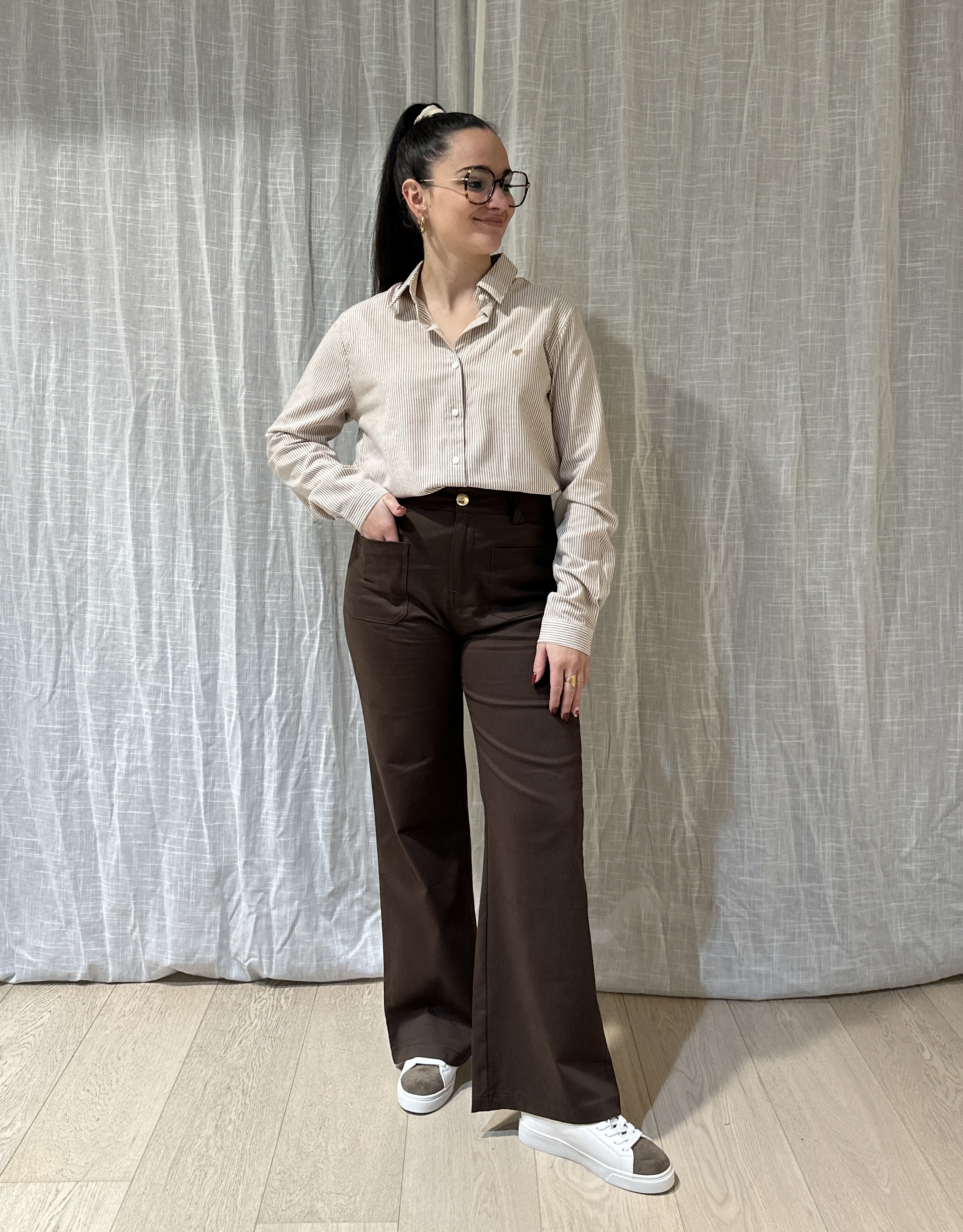 Chemise CLÉO Marron - Femme