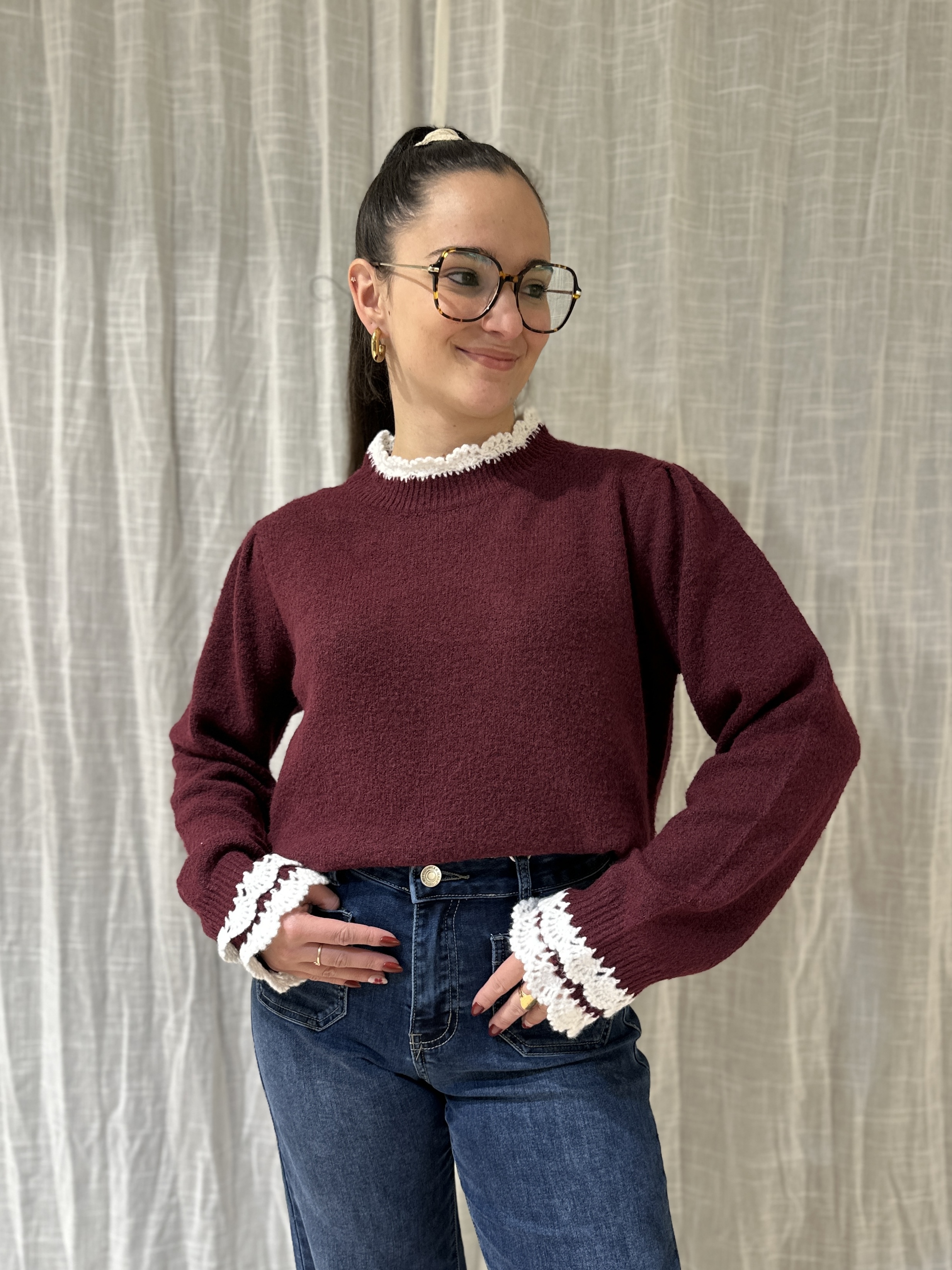 Pull OCÉANE Bordeaux